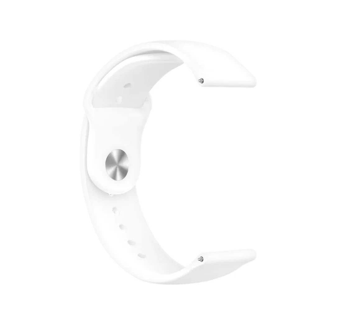 Silicone Glow in the Dark Strap, white, without a watch, 3/4 front view