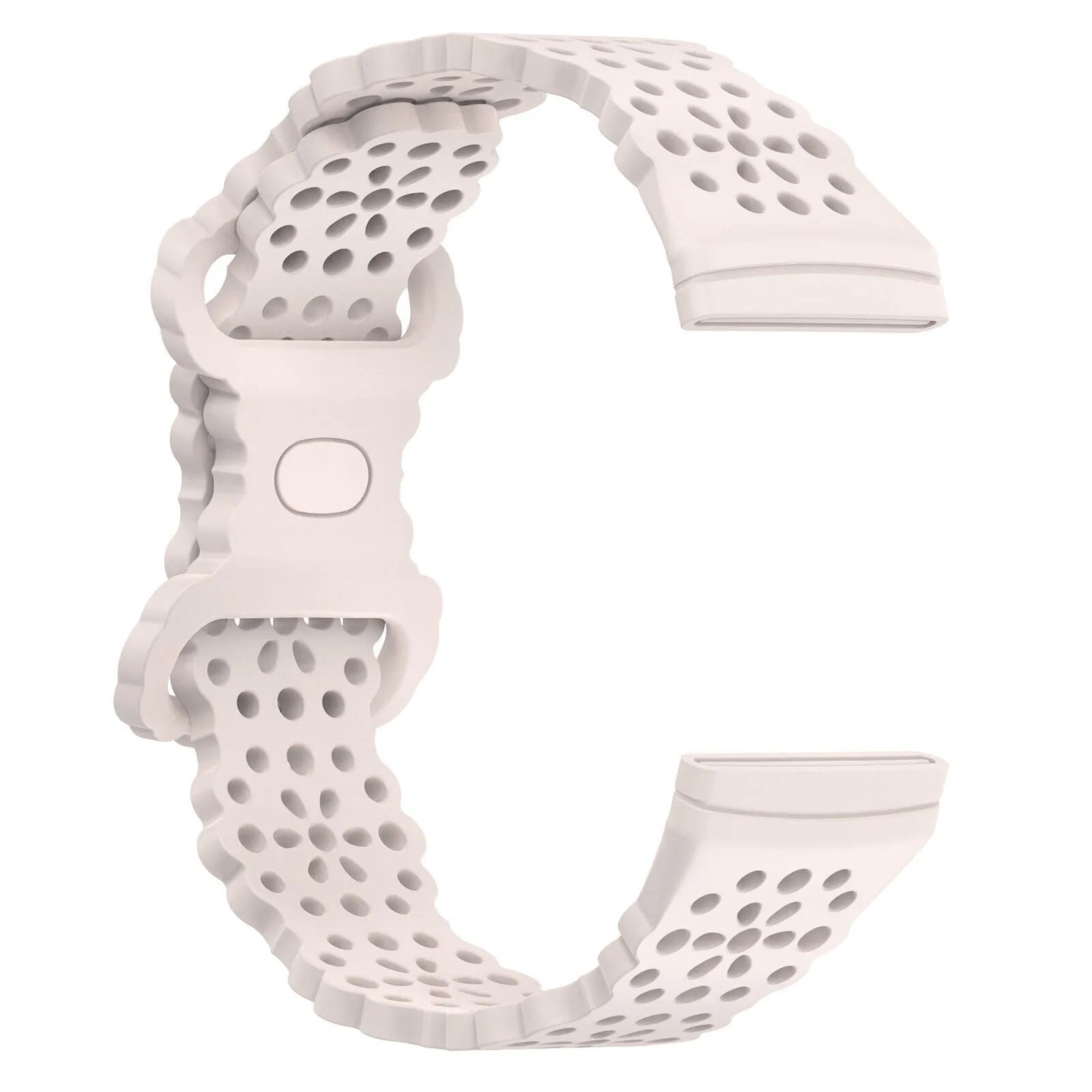Patterned Silicone Strap, without a watch, 3/4 front view