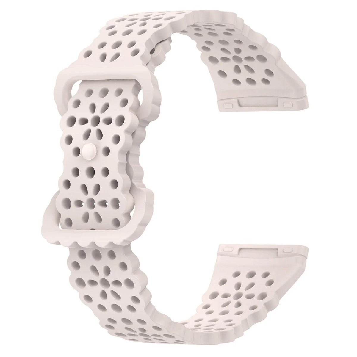 Patterned Silicone Strap, without a watch, 3/4 front view