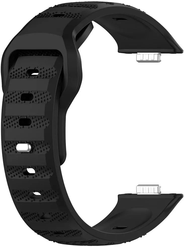 Outdoor Silicone Strap, black, without a watch, 3/4 front view