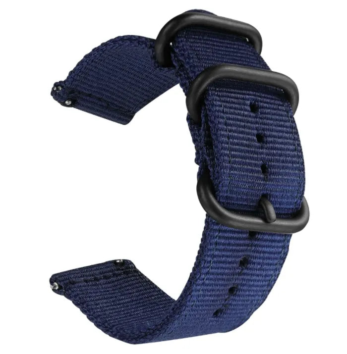 Nylon Buckle Strap, blue, without a watch, 3/4 front view