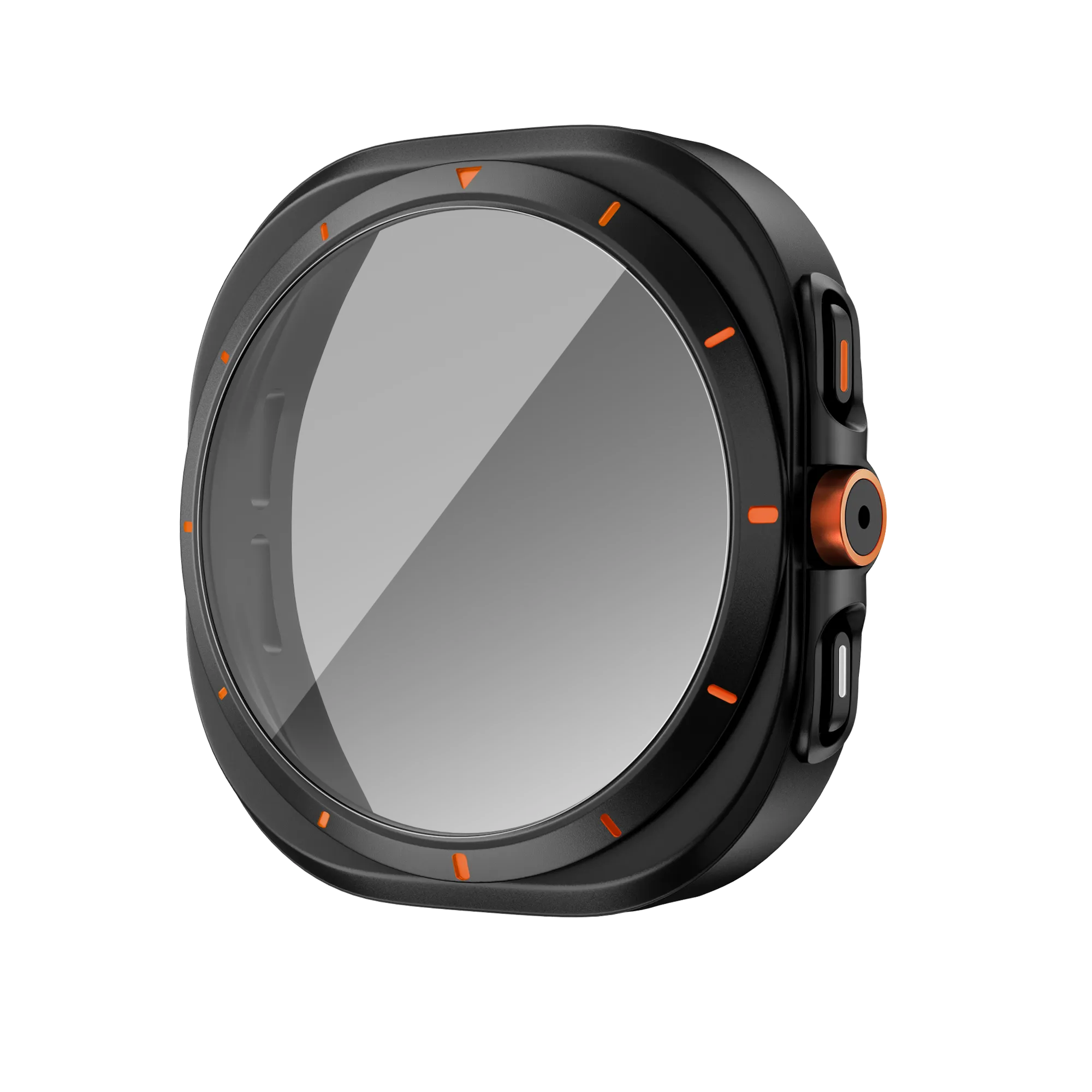 Bandz Samsung Galaxy Watch 7 - 44mm square PC hoesje met glas (zwart)