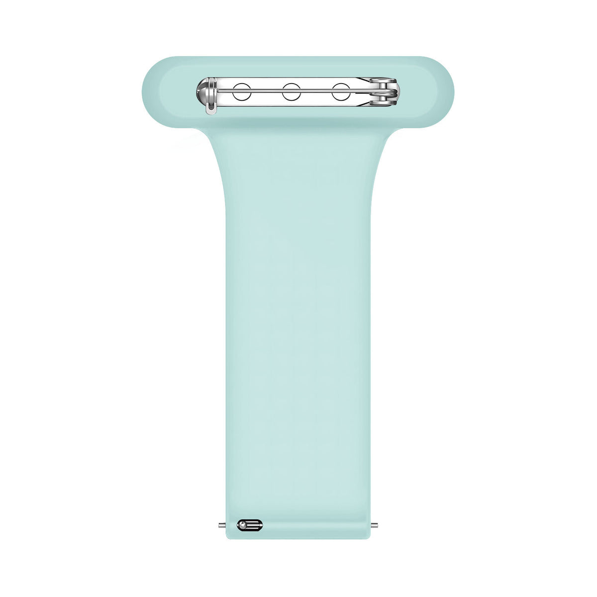 Silicone Nurse Fob, light green, without a watch, 3/4 rear view