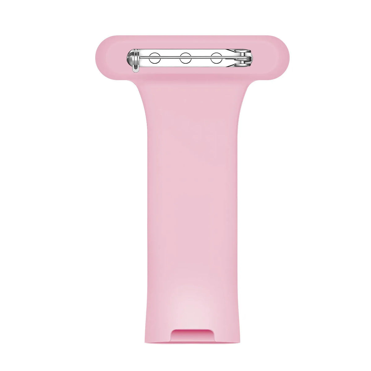 Silicone Nurse Fob, pink, without a watch, 3/4 rear view