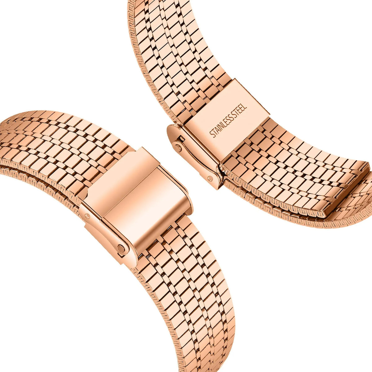 Fine Steel Strap, rose gold, without a watch, 3/4 rear view