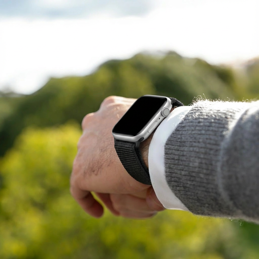 Bandz Correa Nylon 'Clásico' Apple Watch (negro)