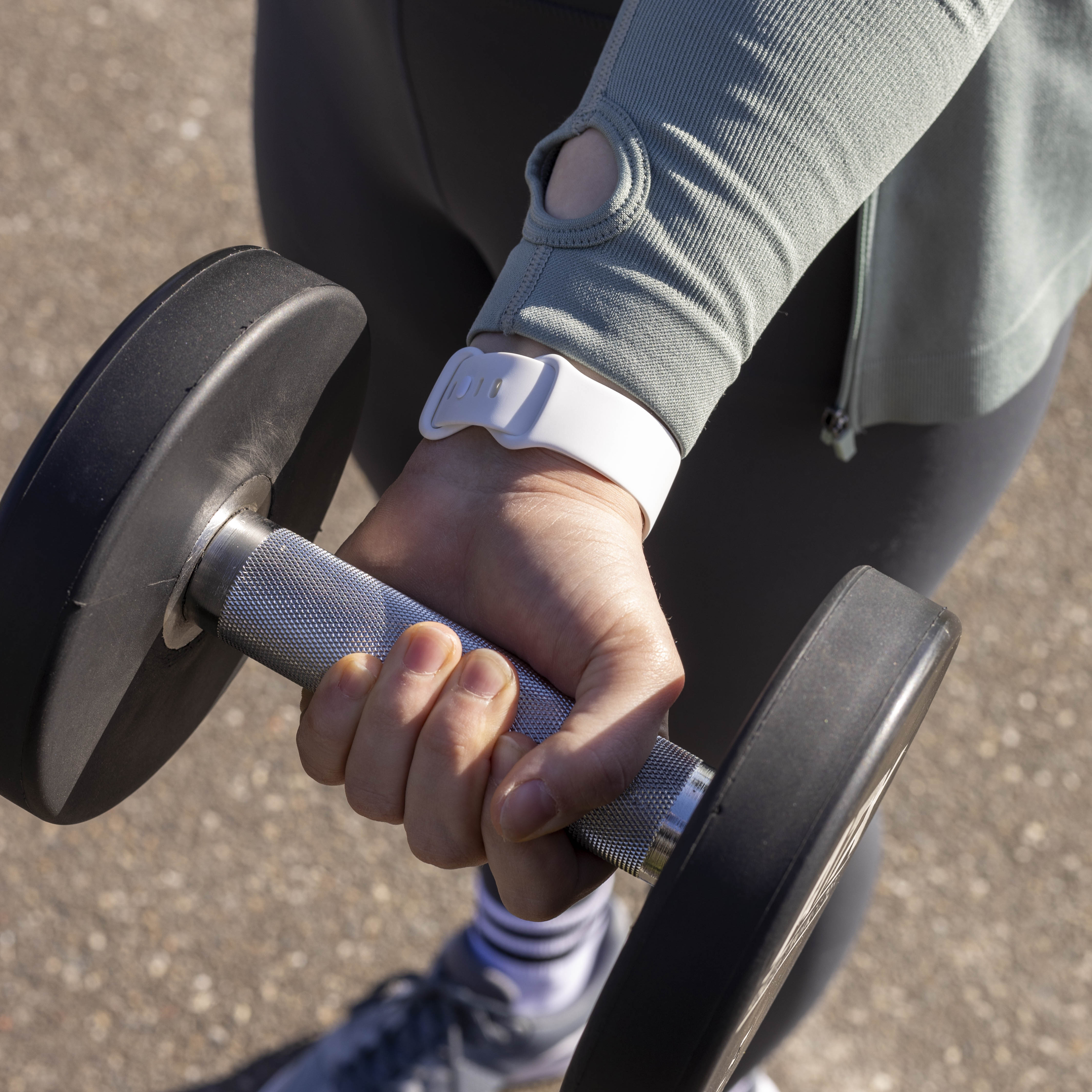 Fitbit Versa 4 Silikonarmband Classic (Weiß)