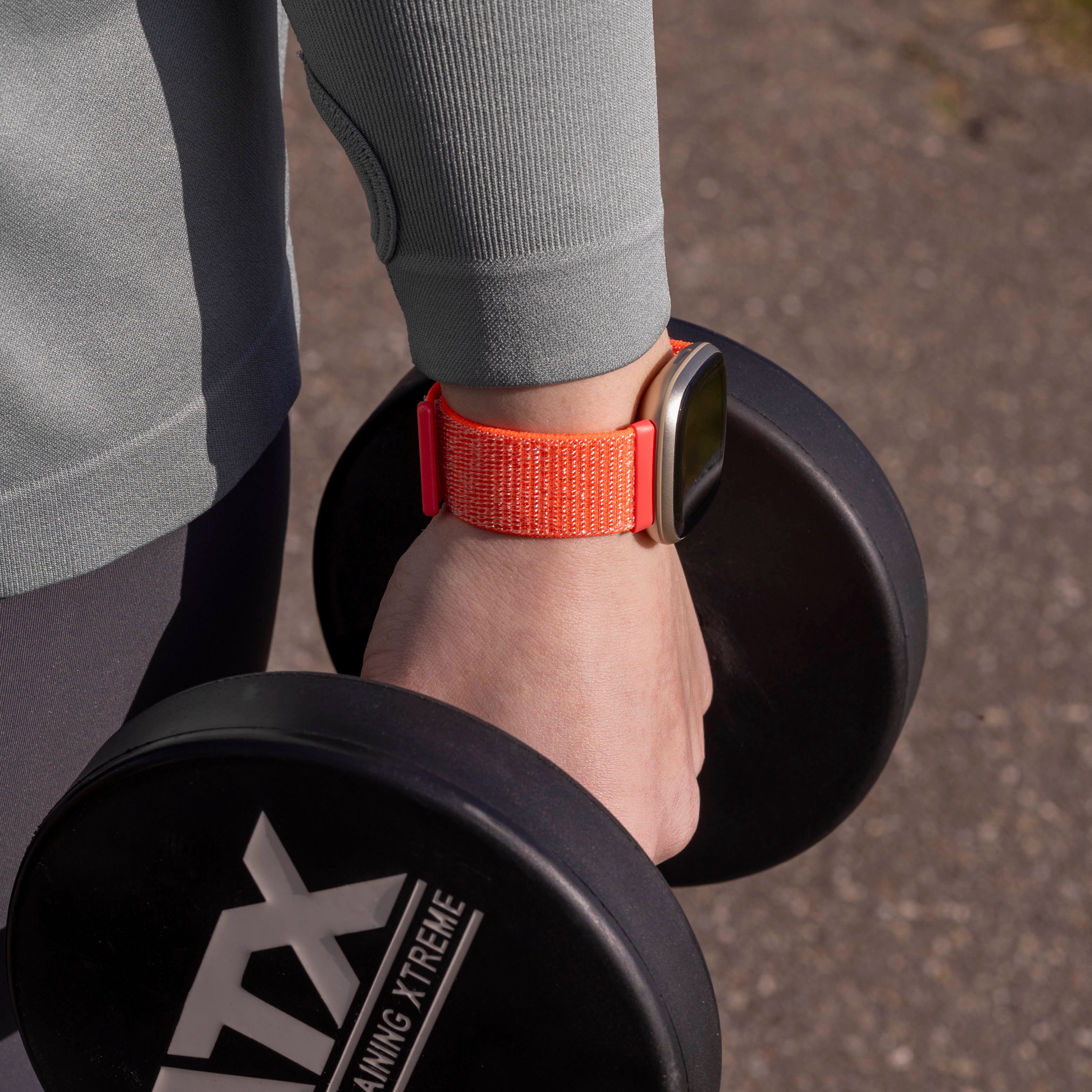 Fitbit Sense Nylonarmband (Orange)