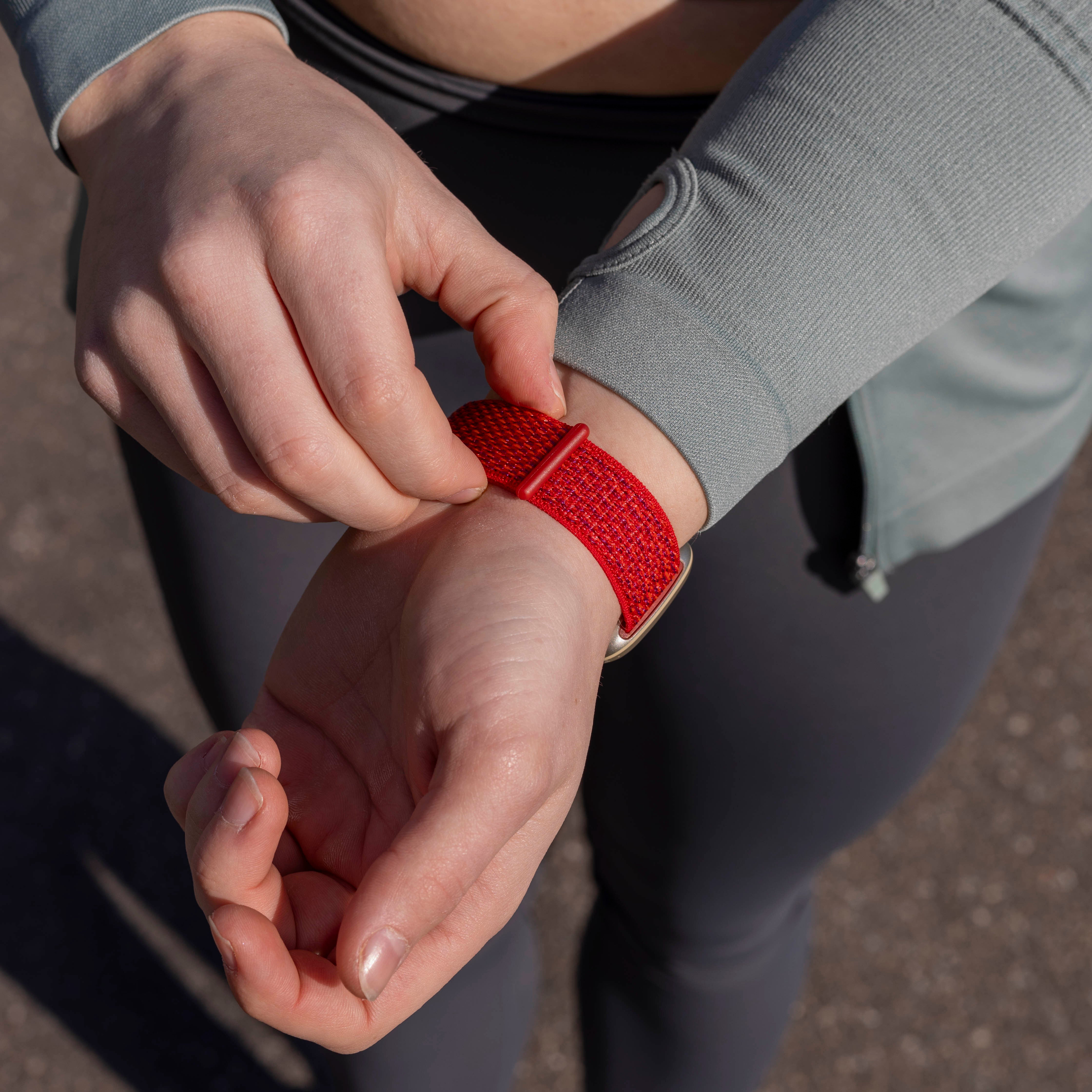 Fitbit Sense Nylon Strap (Red)