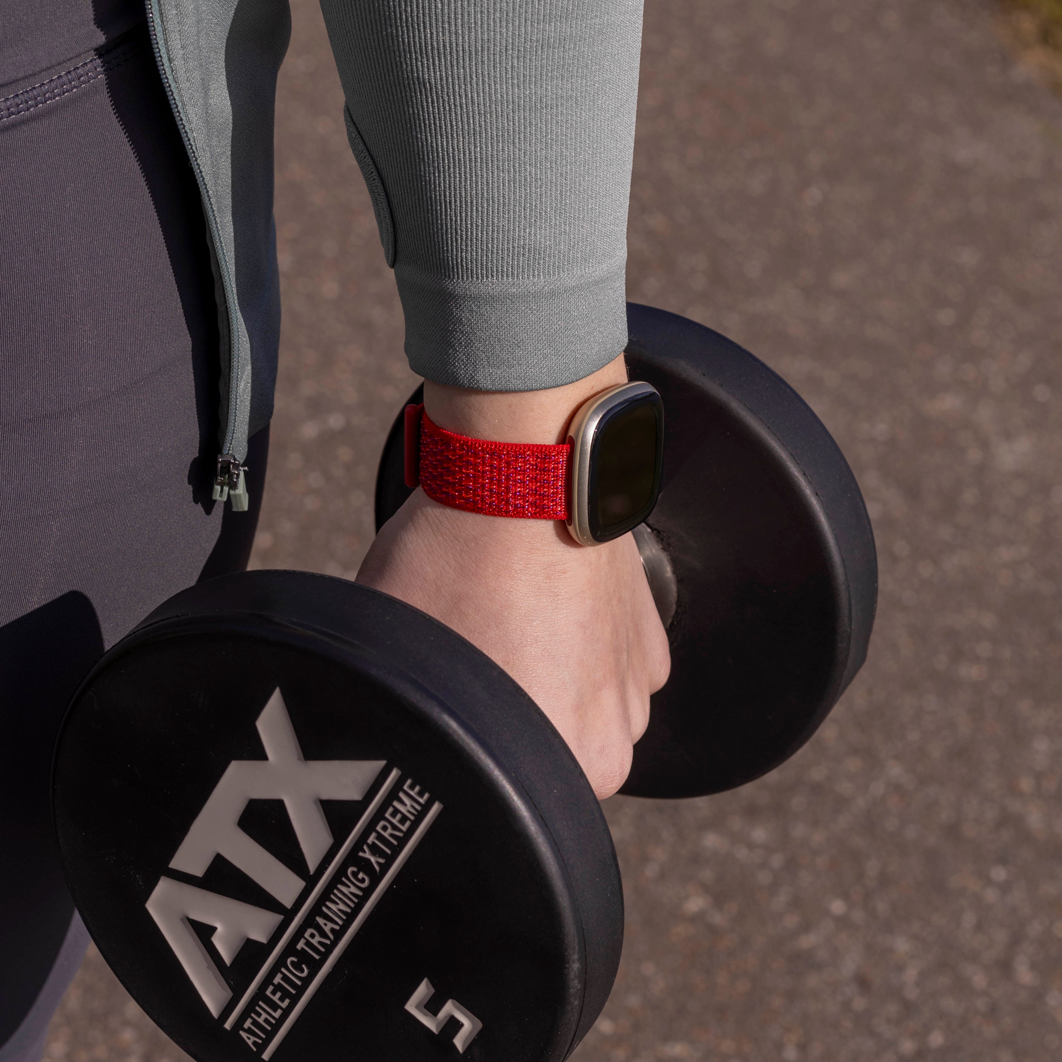 Fitbit Versa 3 Nylonarmband (Rot)