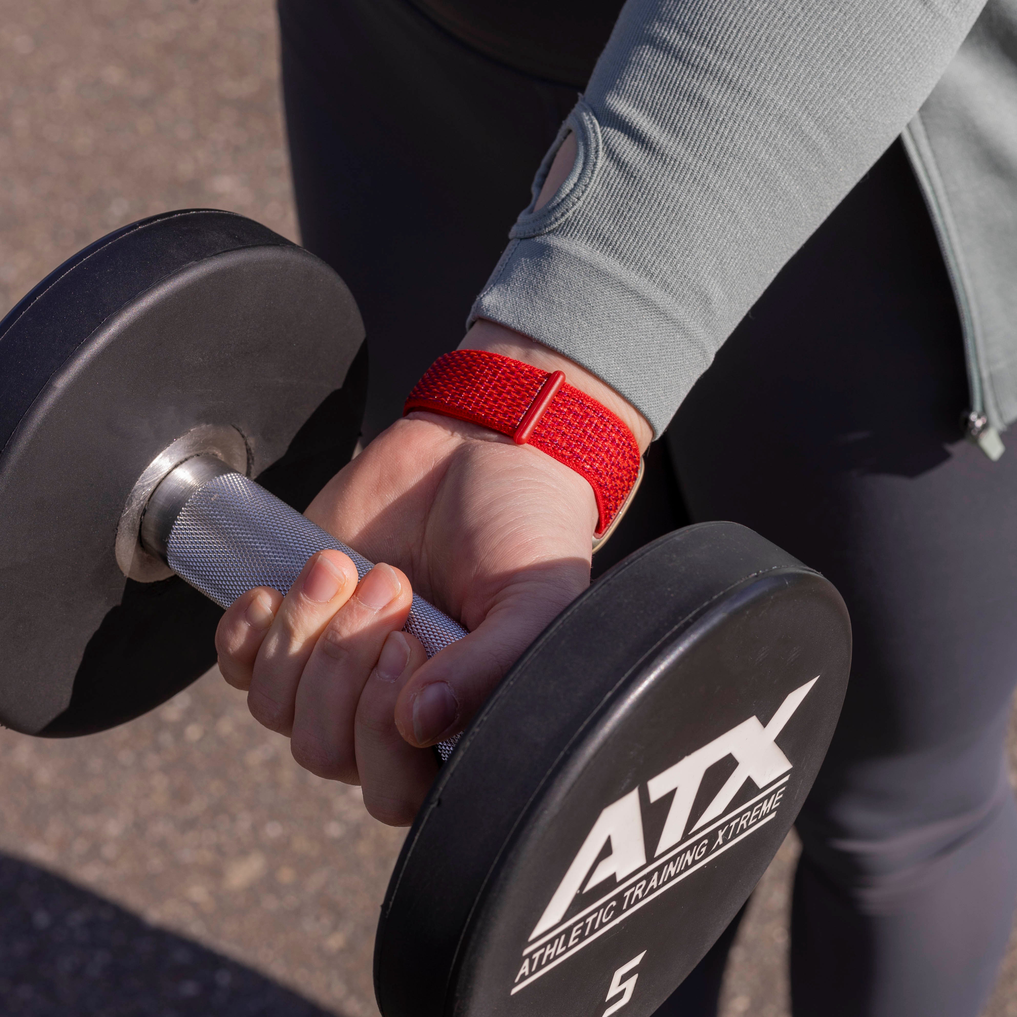 Fitbit Versa 3 Nylonarmband (Rot)