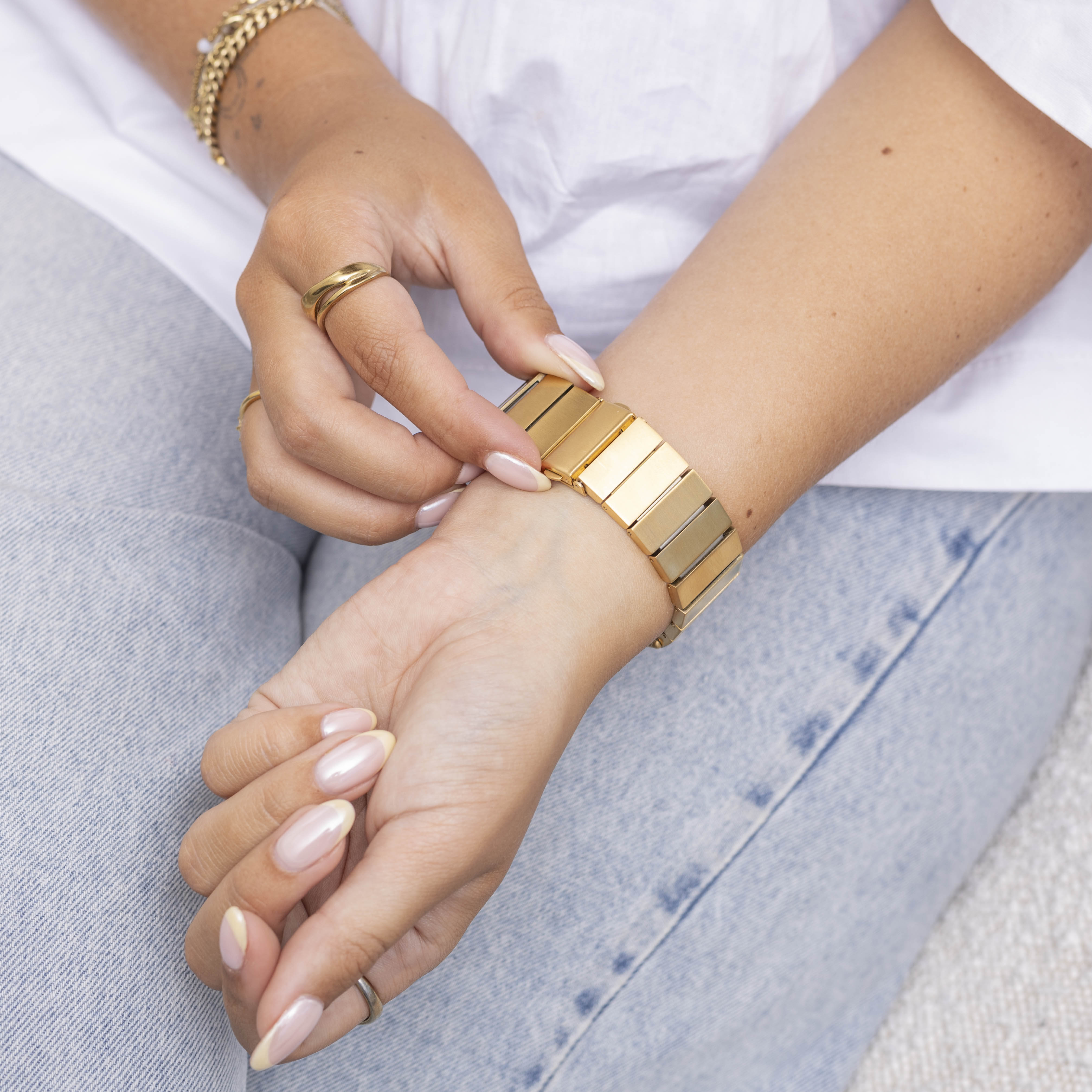 Fitbit Sense Milanese Strap (Rose Gold)