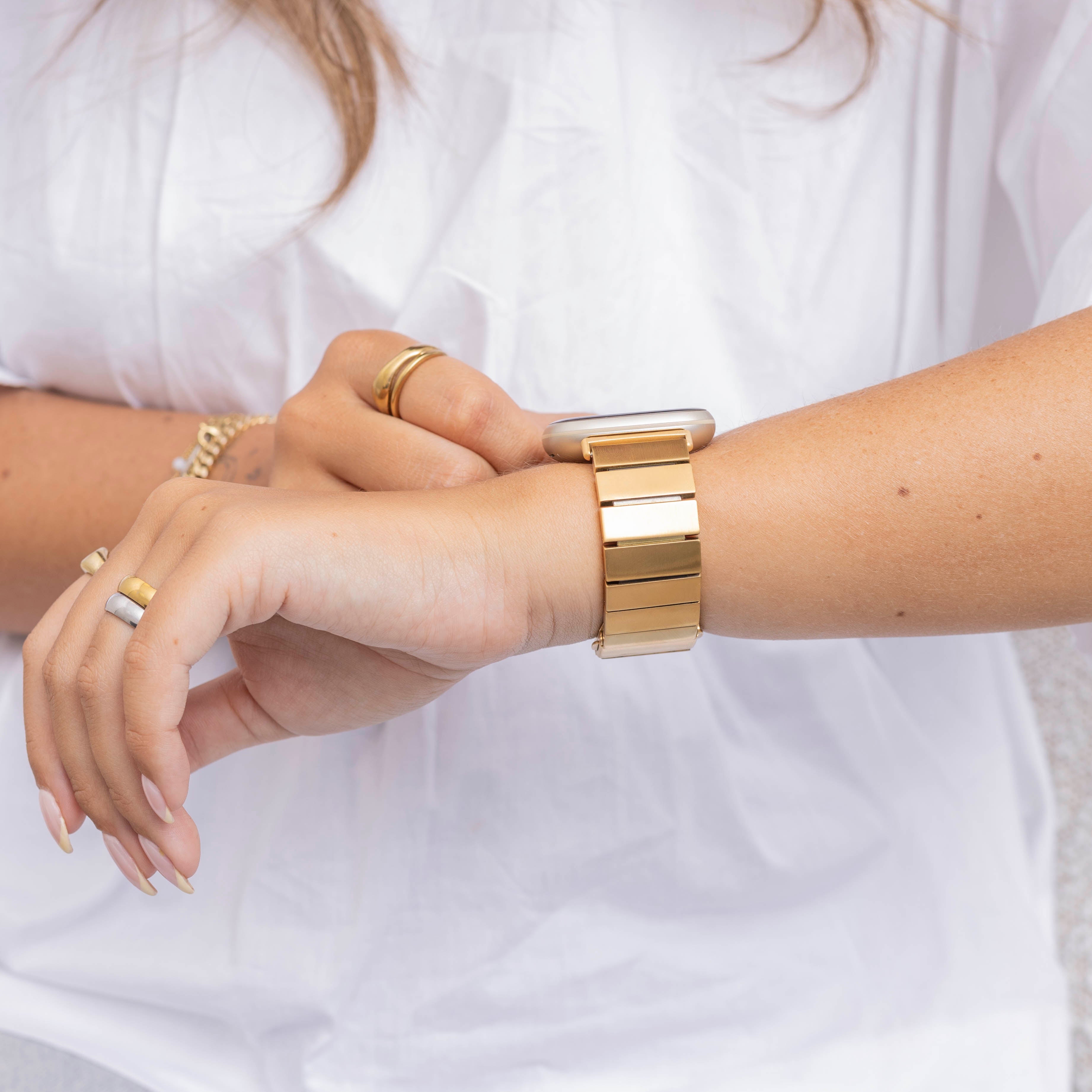 Fitbit Sense Milanese Strap (Rose Gold)