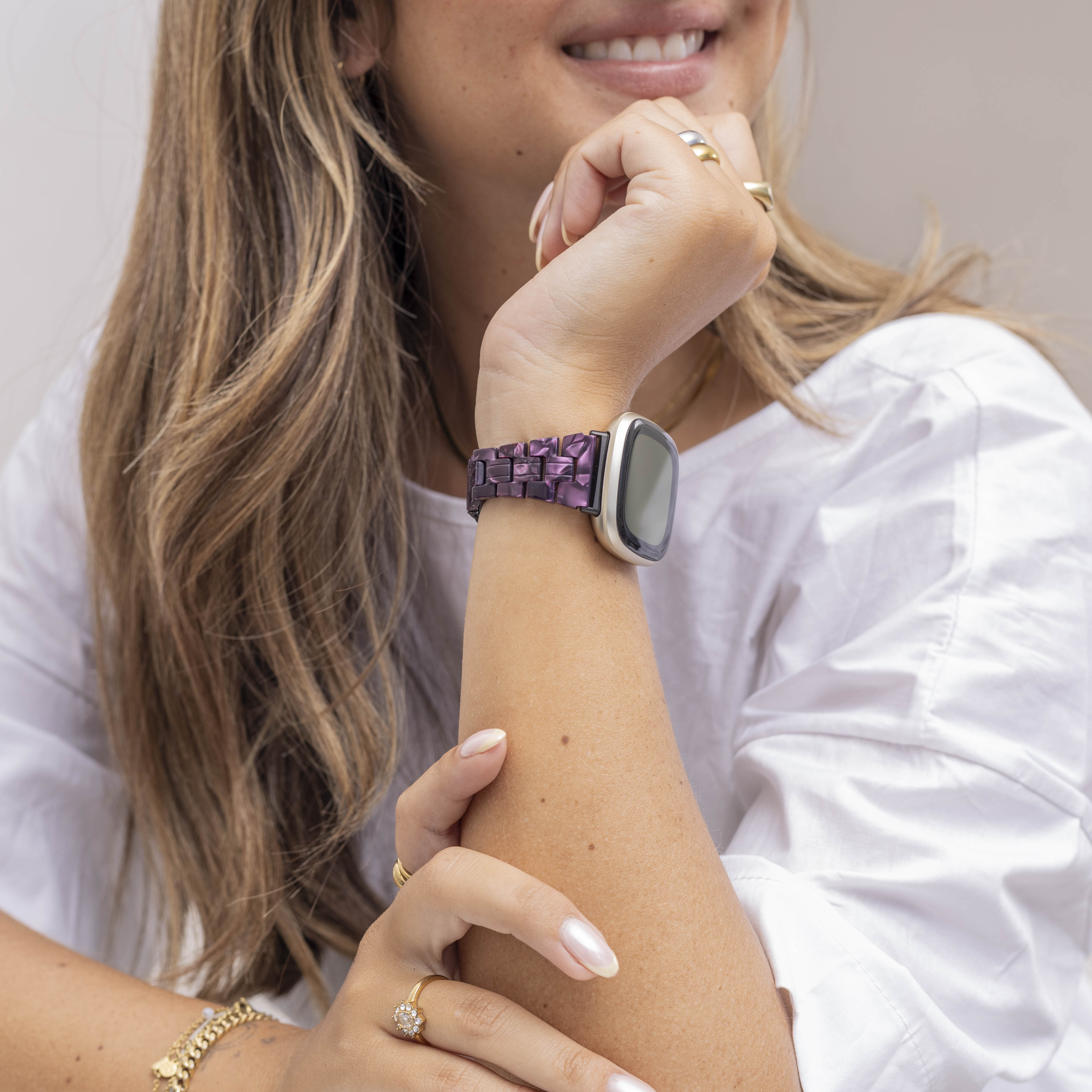 Fitbit Sense Harzarmband (Schwarz/Lila)