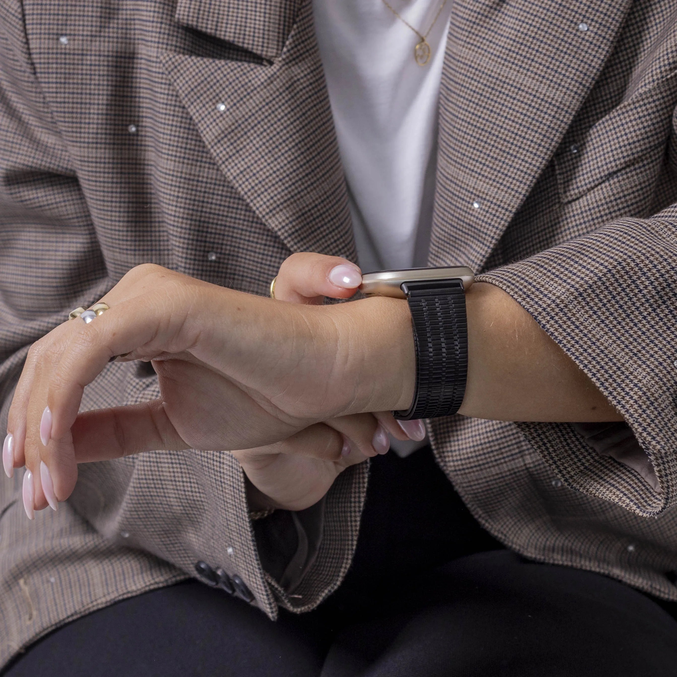 Bracelet acier inoxydable Fitbit Versa 3 (noir)