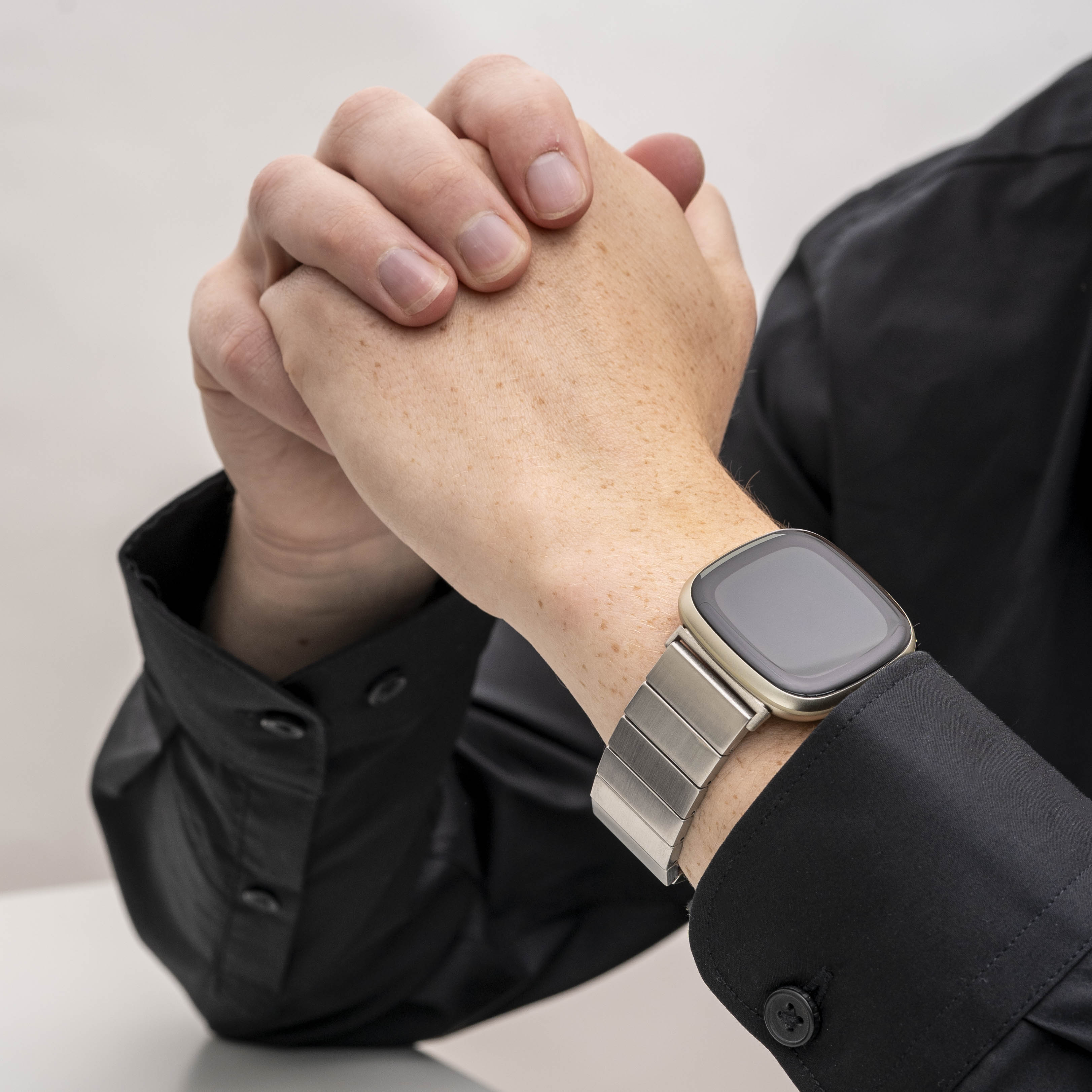 Fitbit Versa 3 Armband Metall (Silber)