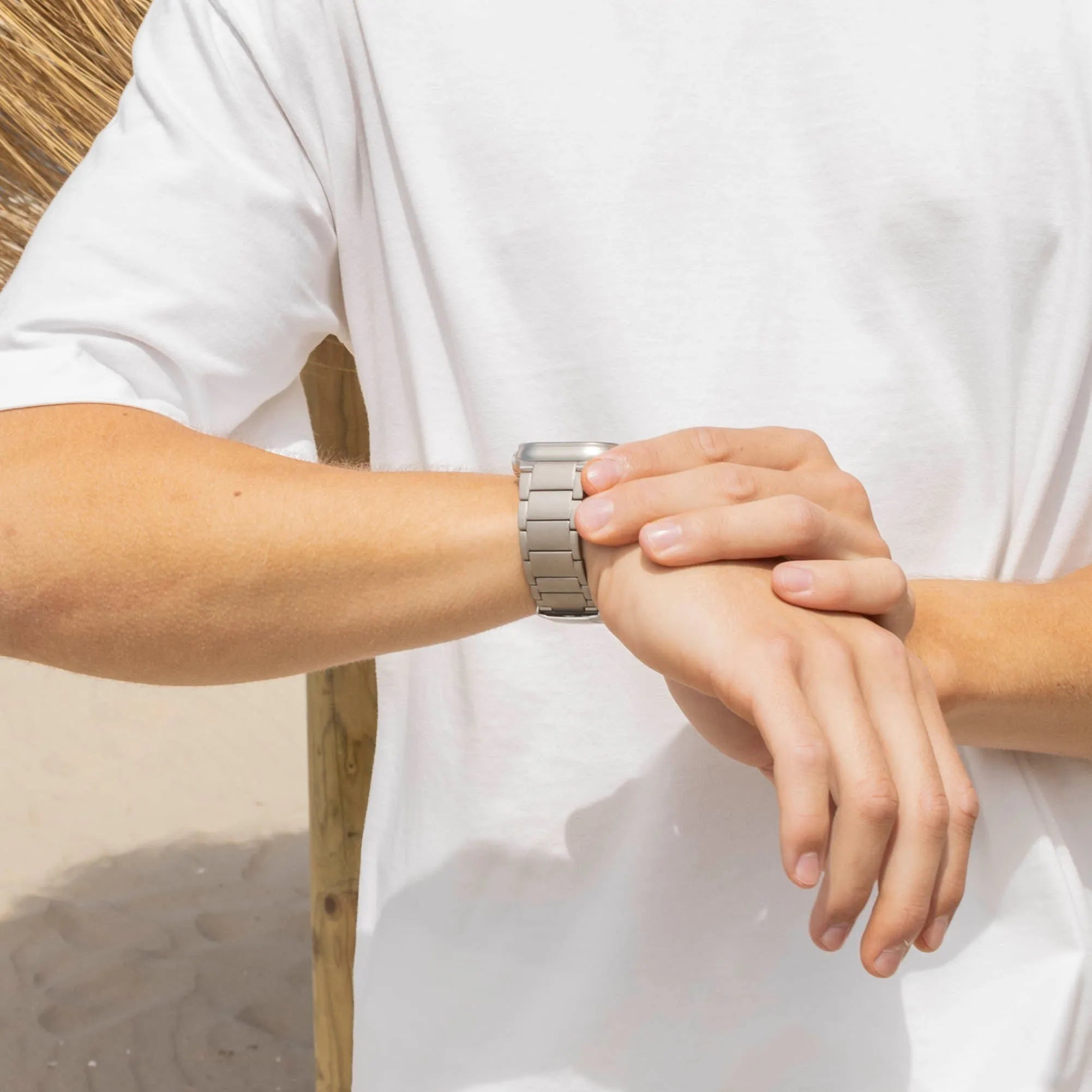 Bracelet titane Apple Watch (argent)