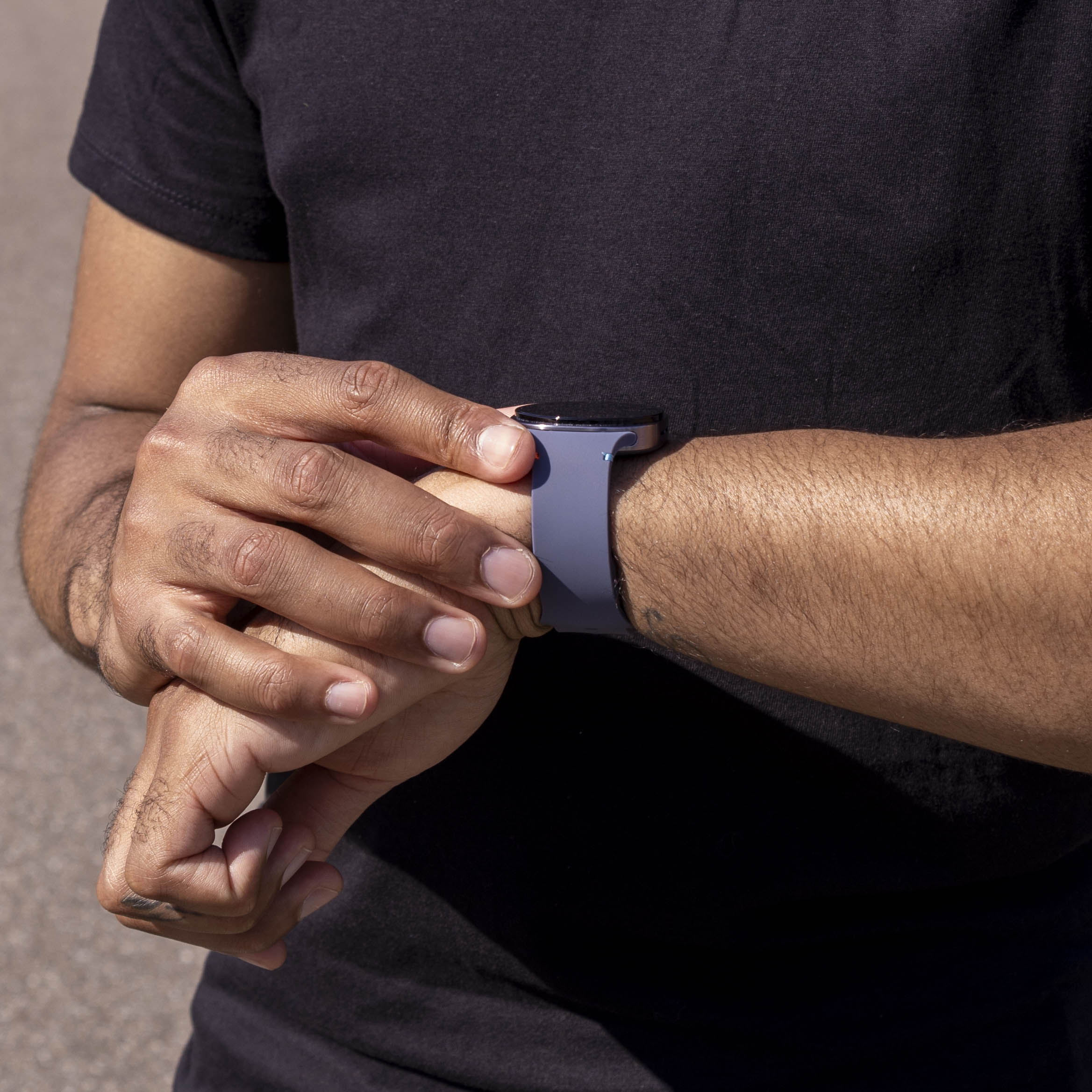 Samsung Galaxy Watch 8 Classic Silikonarmband (Grau/Blau)