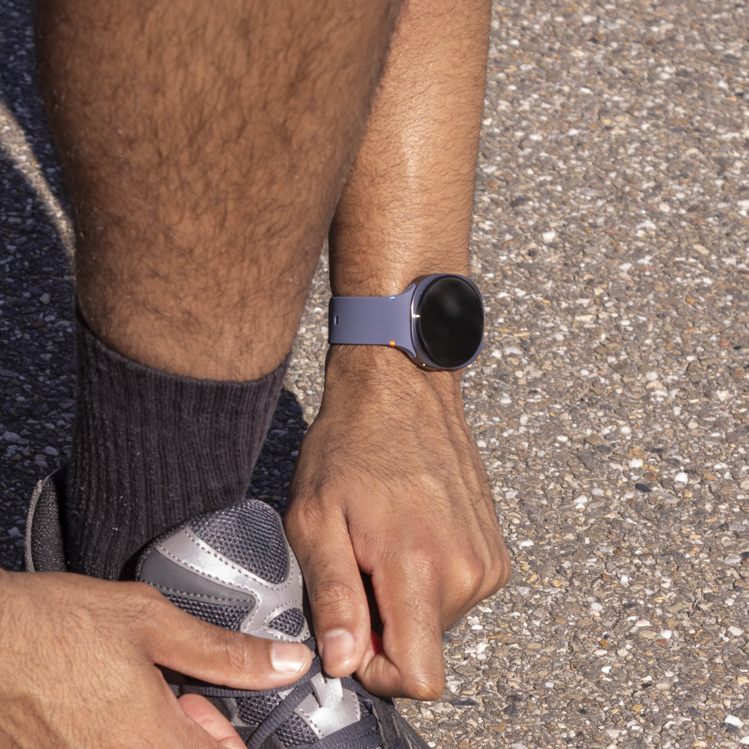 Samsung Galaxy Watch 8 Classic Silikonarmband (Grau/Blau)