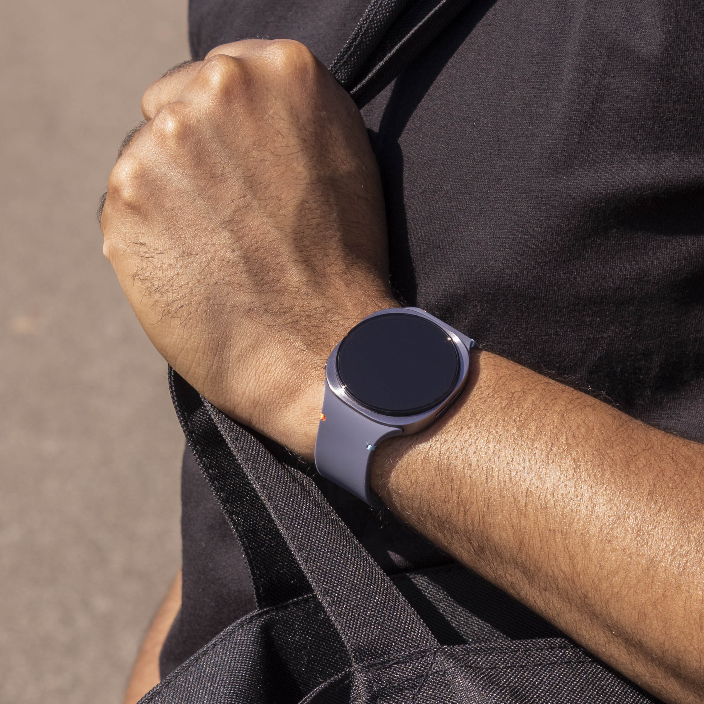 Samsung Galaxy Watch 8 Classic Silikonarmband (Grau/Blau)