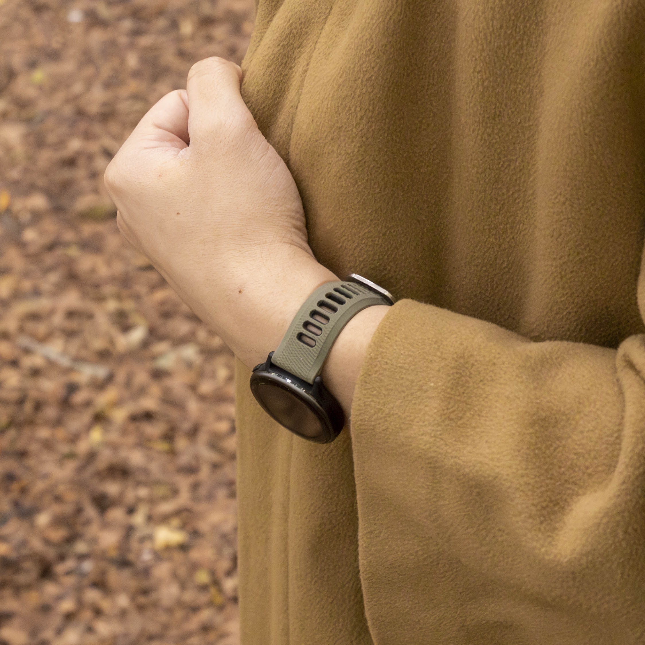 Garmin Forerunner 55 Sport Strap With Buckle (Olive Green/Black)