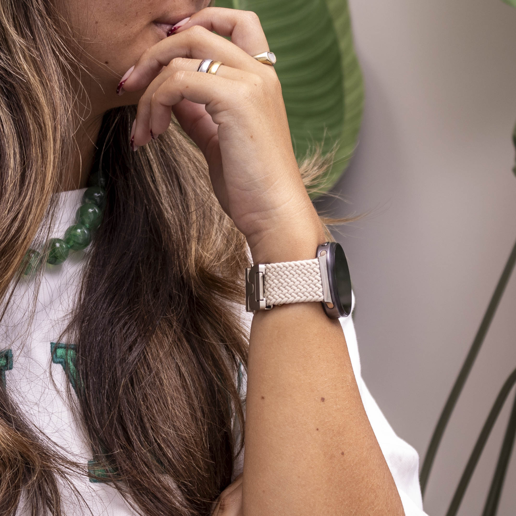 Samsung Galaxy Watch 8 Classic Geflochtenes Armband mit P-Schnalle (Polarstern)