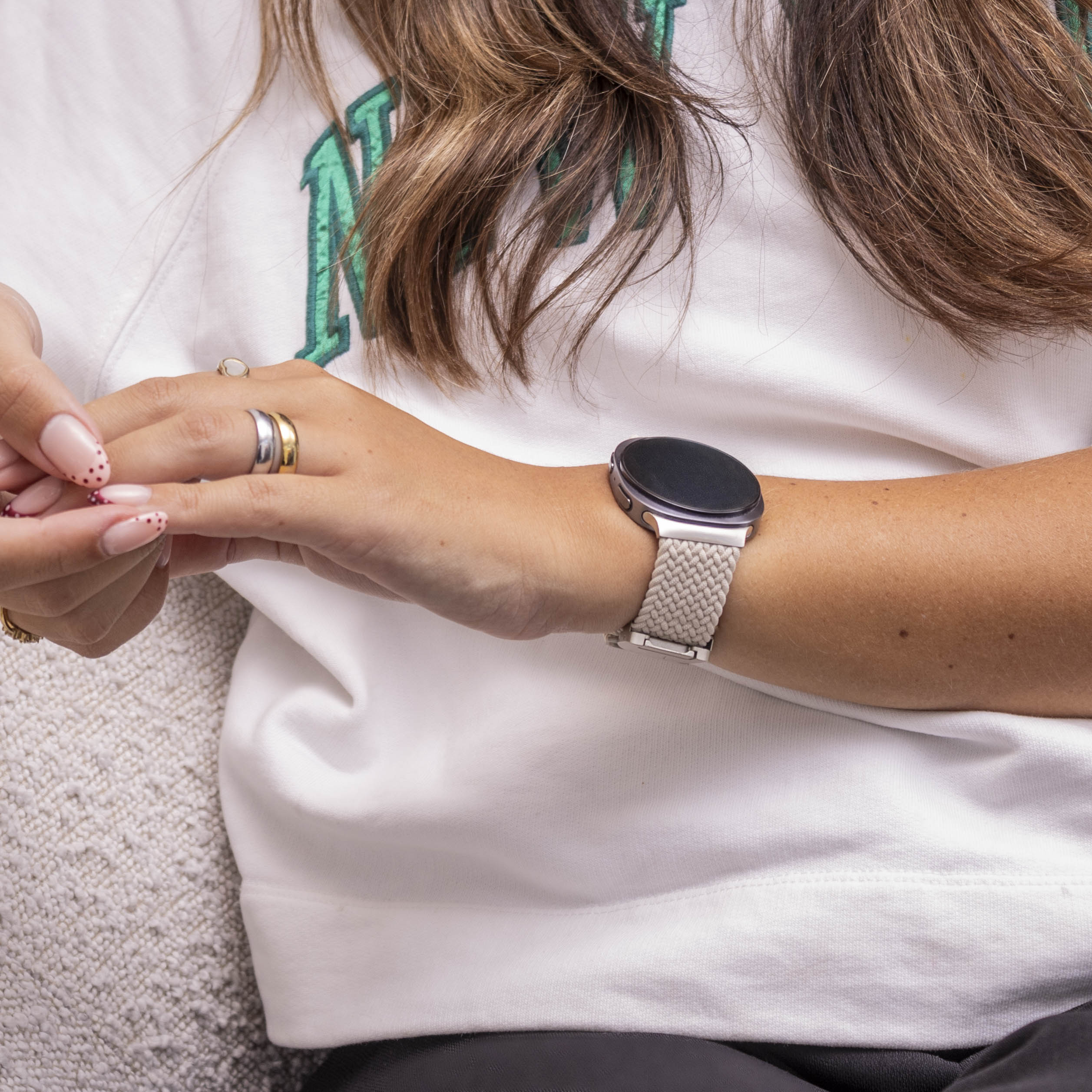 Samsung Galaxy Watch 8 Classic Geflochtenes Armband mit P-Schnalle (Polarstern)