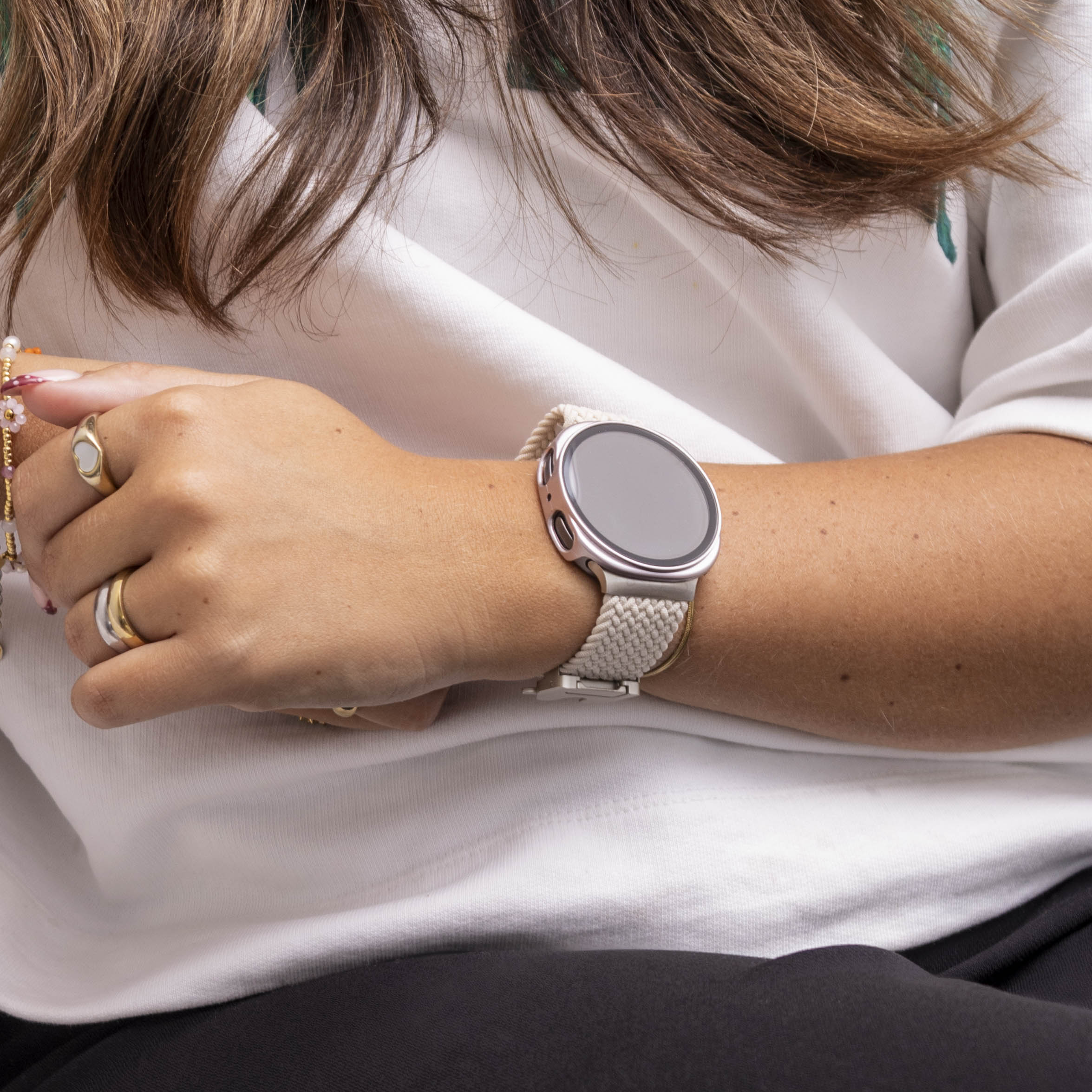 Samsung Galaxy Watch 8 - 40mm Hardcase mit Glas (Rosa)