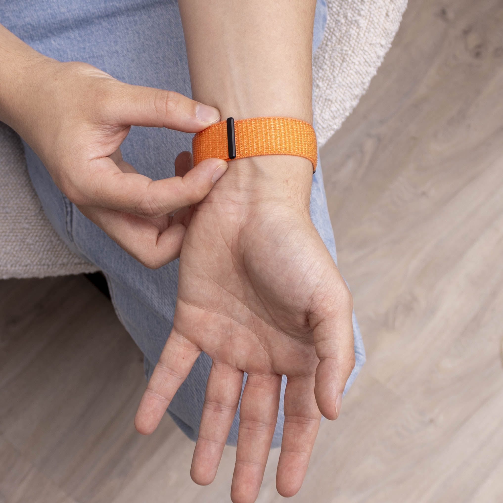 Samsung Galaxy Watch 8 - 40mm Nylon Strap (Orange)