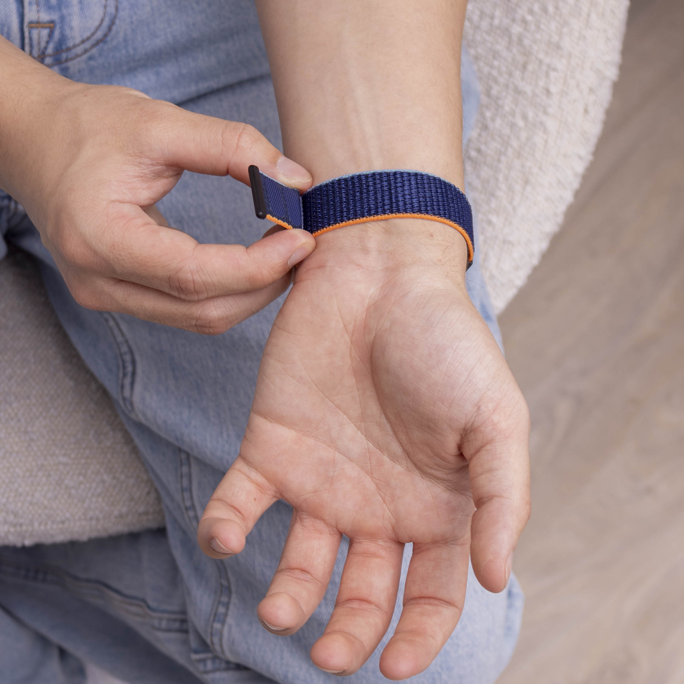 Correa nylon Samsung Galaxy Watch 8 Classic (azul oscuro mix)