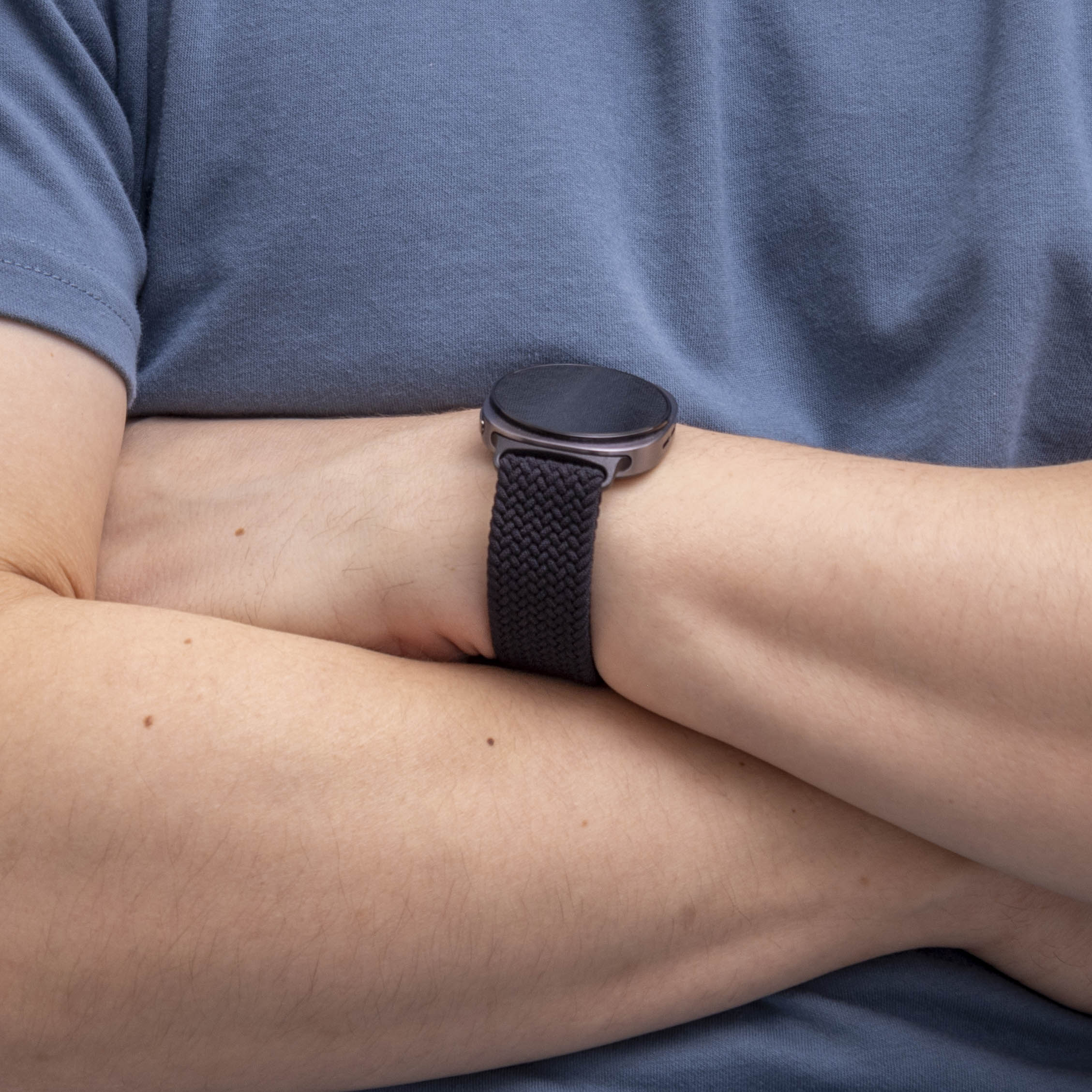 Samsung Galaxy Watch 8 - 40mm Geflochtenes Armband mit P-Schnalle (Schwarz)