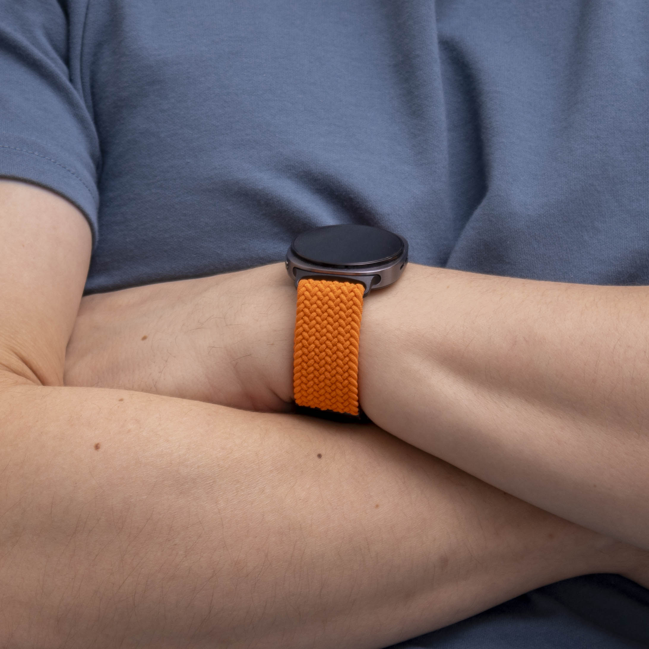 Samsung Galaxy Watch 8 Classic Geflochtenes Armband mit P-Schnalle (Orange)