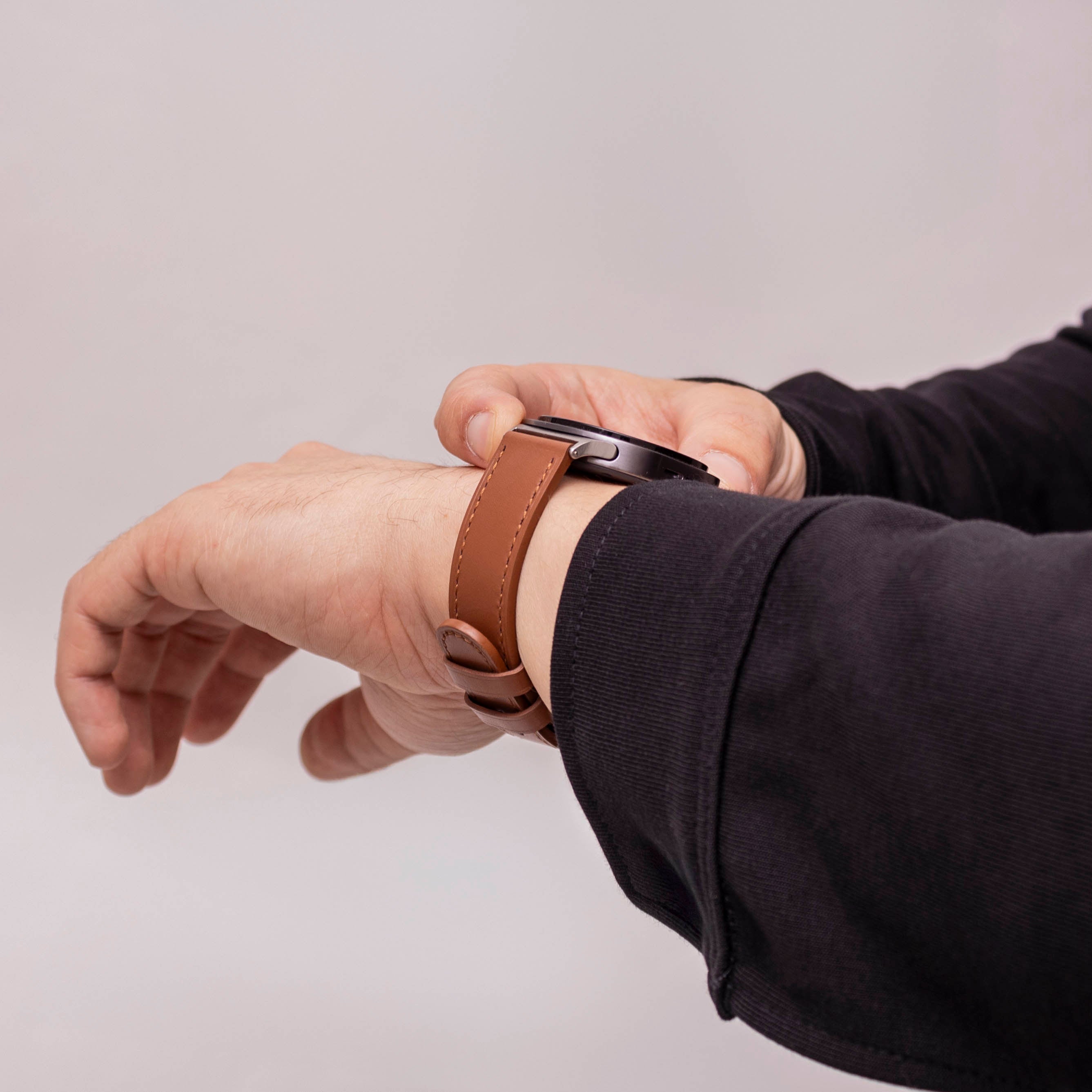 Samsung Galaxy Watch 8 Classic Modern Leather Strap (Brown)