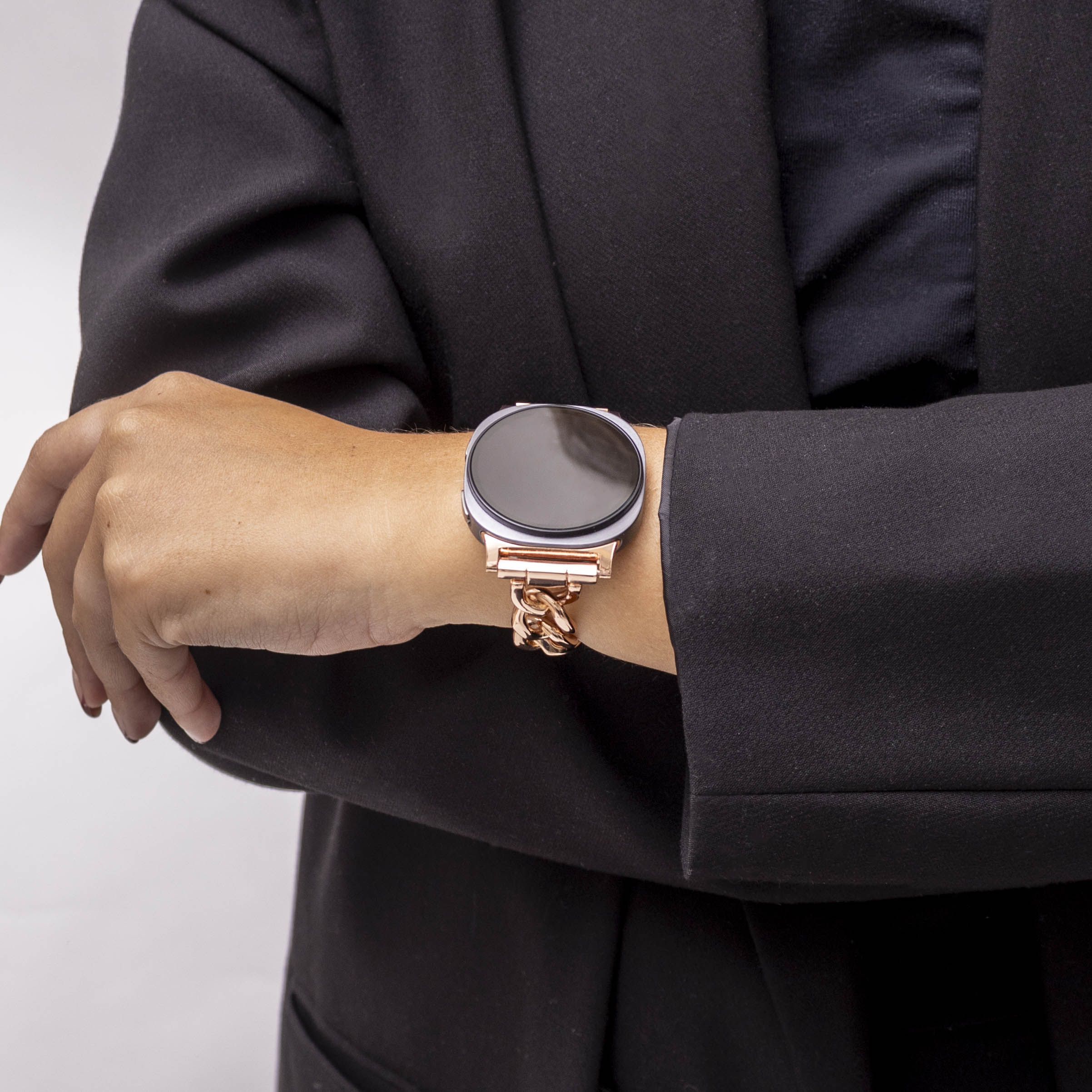 Samsung Galaxy Watch 8 - 40mm Stahl Gliederarmband (Roségold)