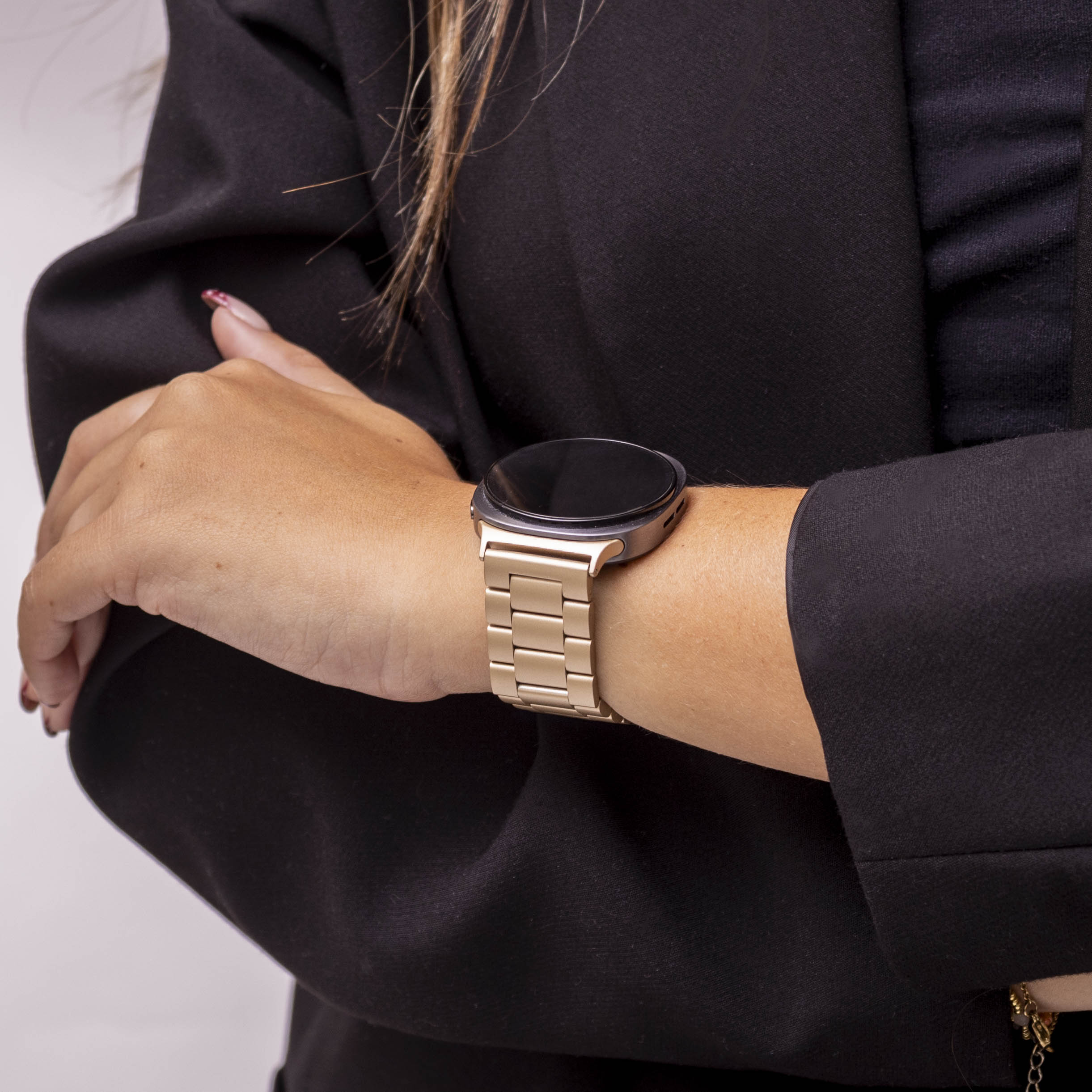 Bandz Samsung Galaxy Watch 8 - 40mm Stahl Armband 'Classic' (Retro Gold)