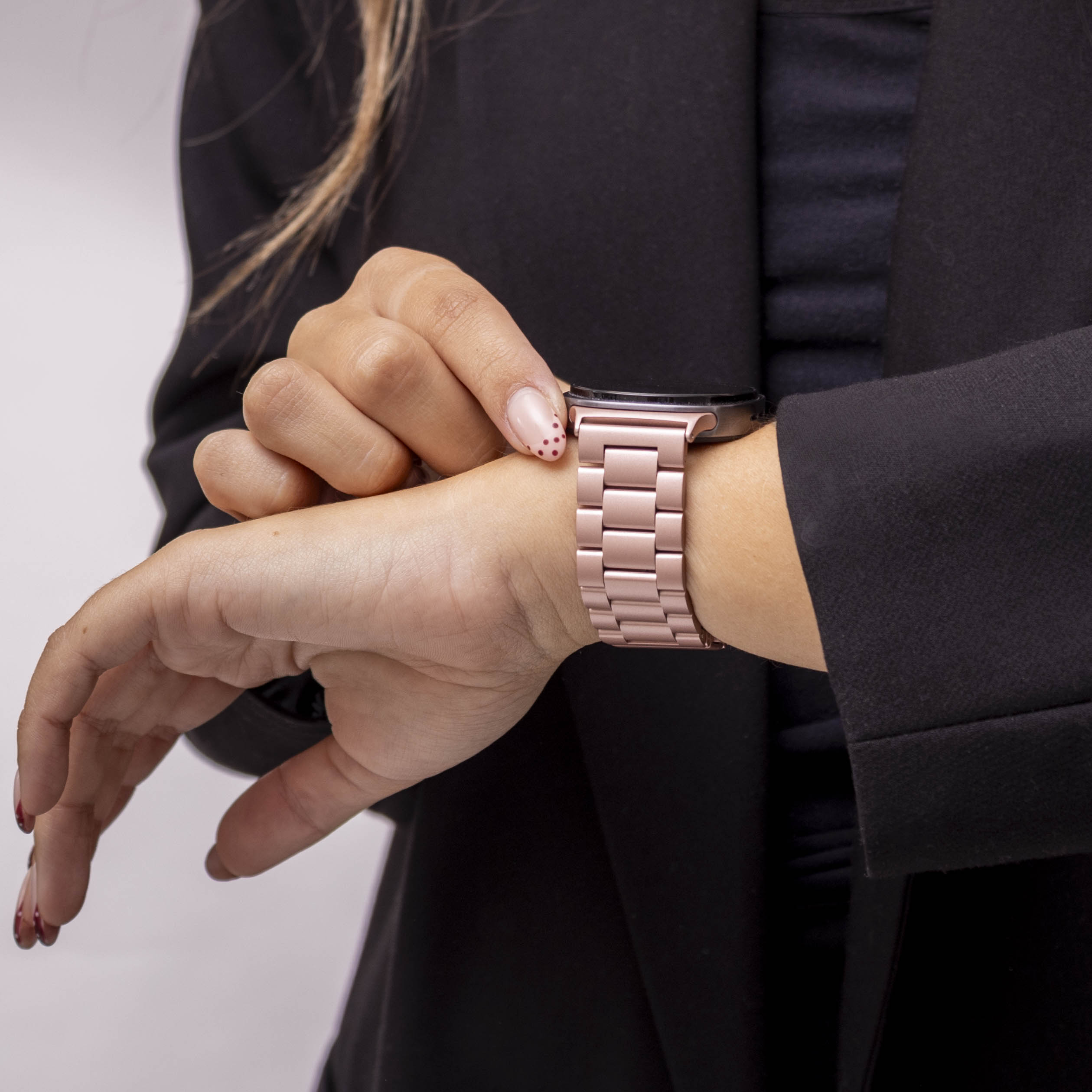 Bandz Samsung Galaxy Watch 8 - 40mm Stahlarmband 'Classic' (Rosa)