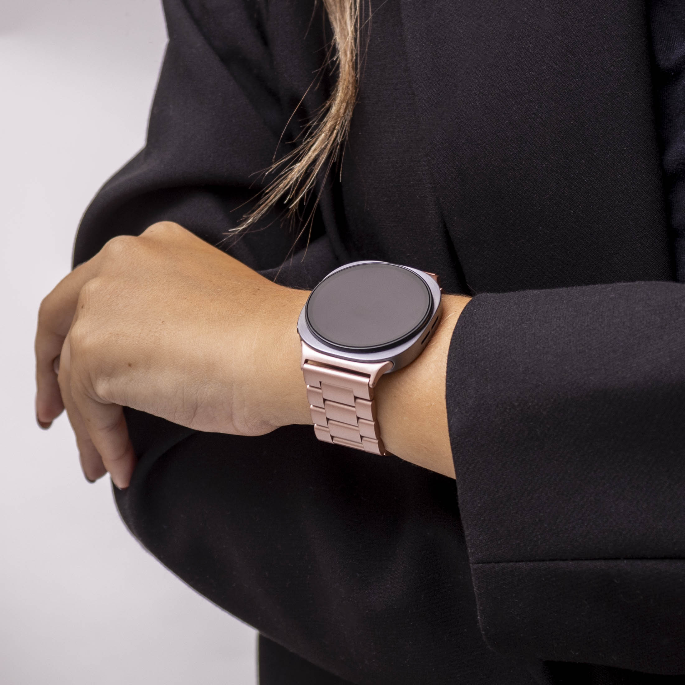 Bandz Samsung Galaxy Watch 8 - 44mm Stahlarmband 'Classic' (Rosa)