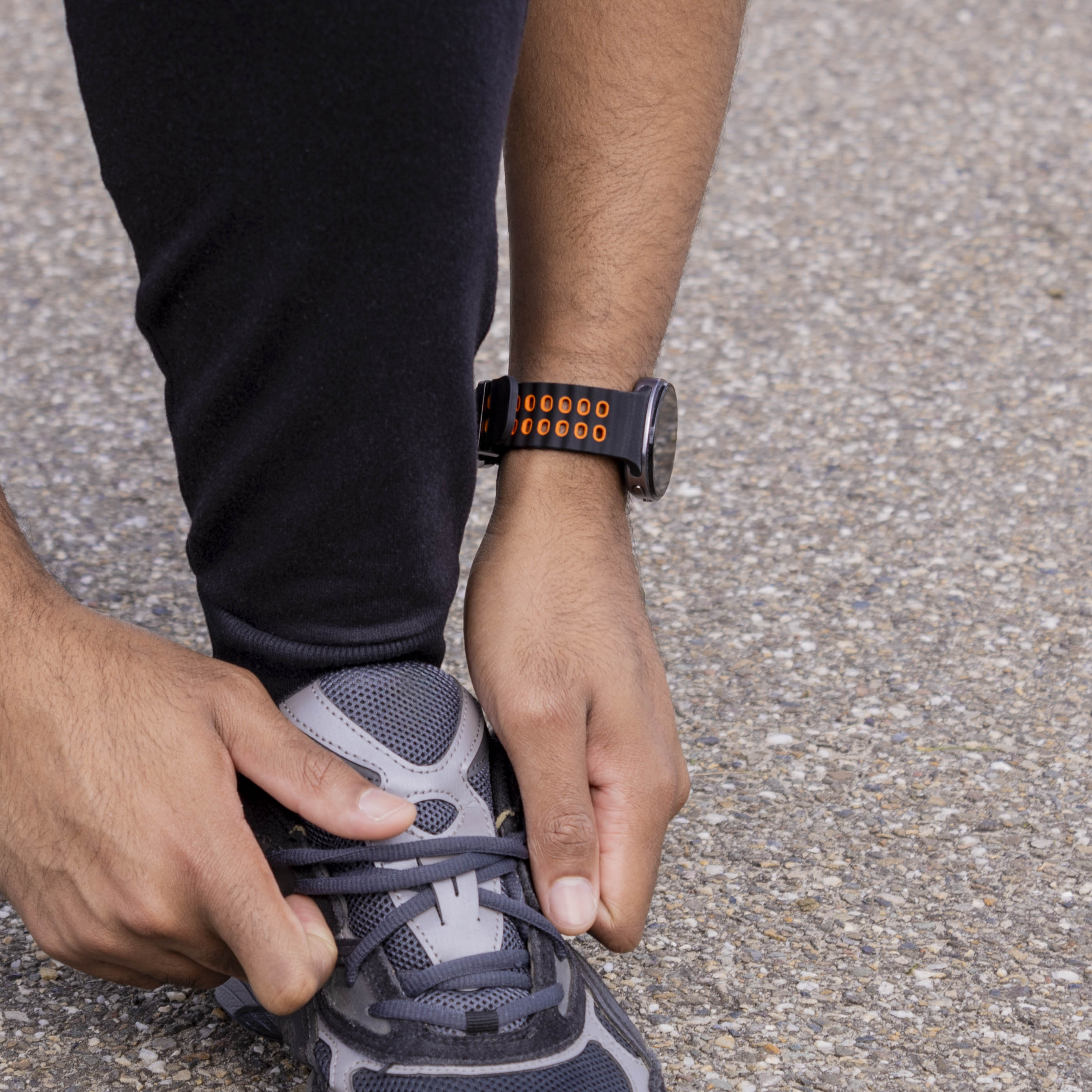 Samsung Galaxy Watch 8 Classic Ocean Armband (Schwarz/Orange)