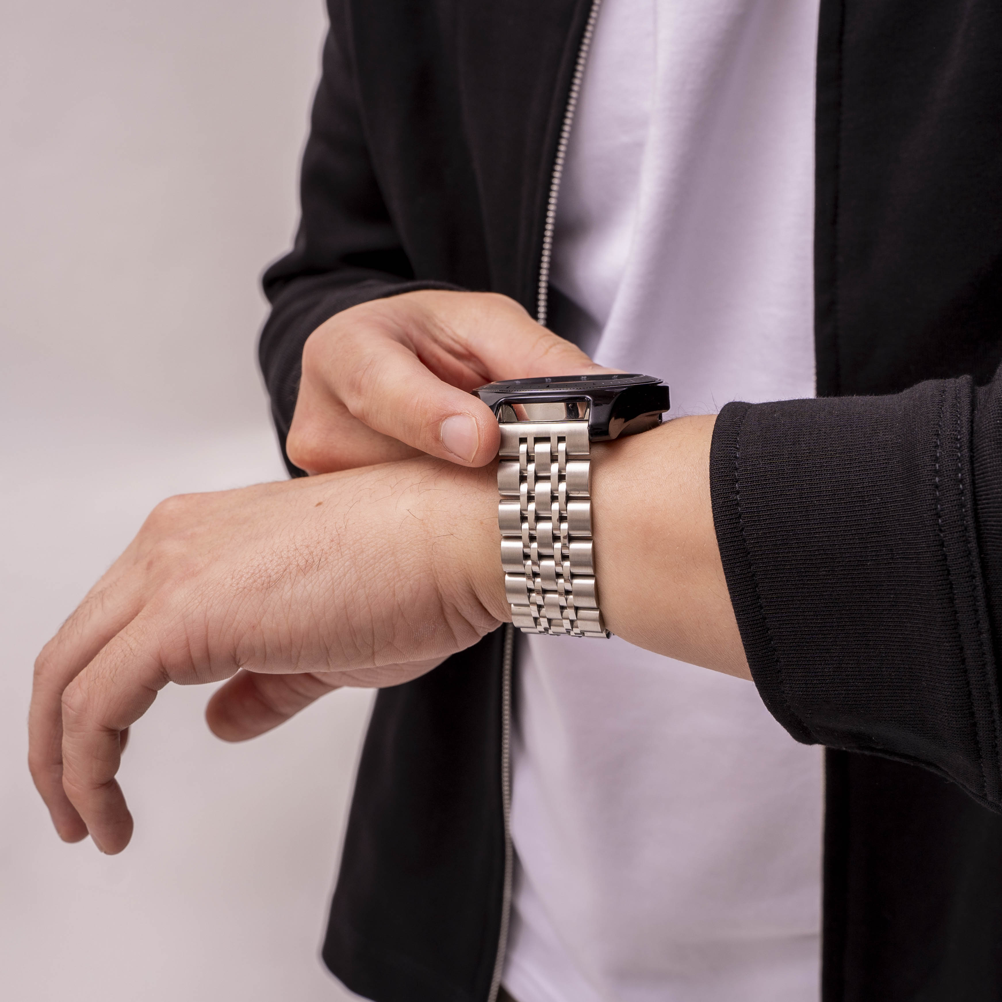 Polar Grit X Pro Duo Gliederarmband (Silber)