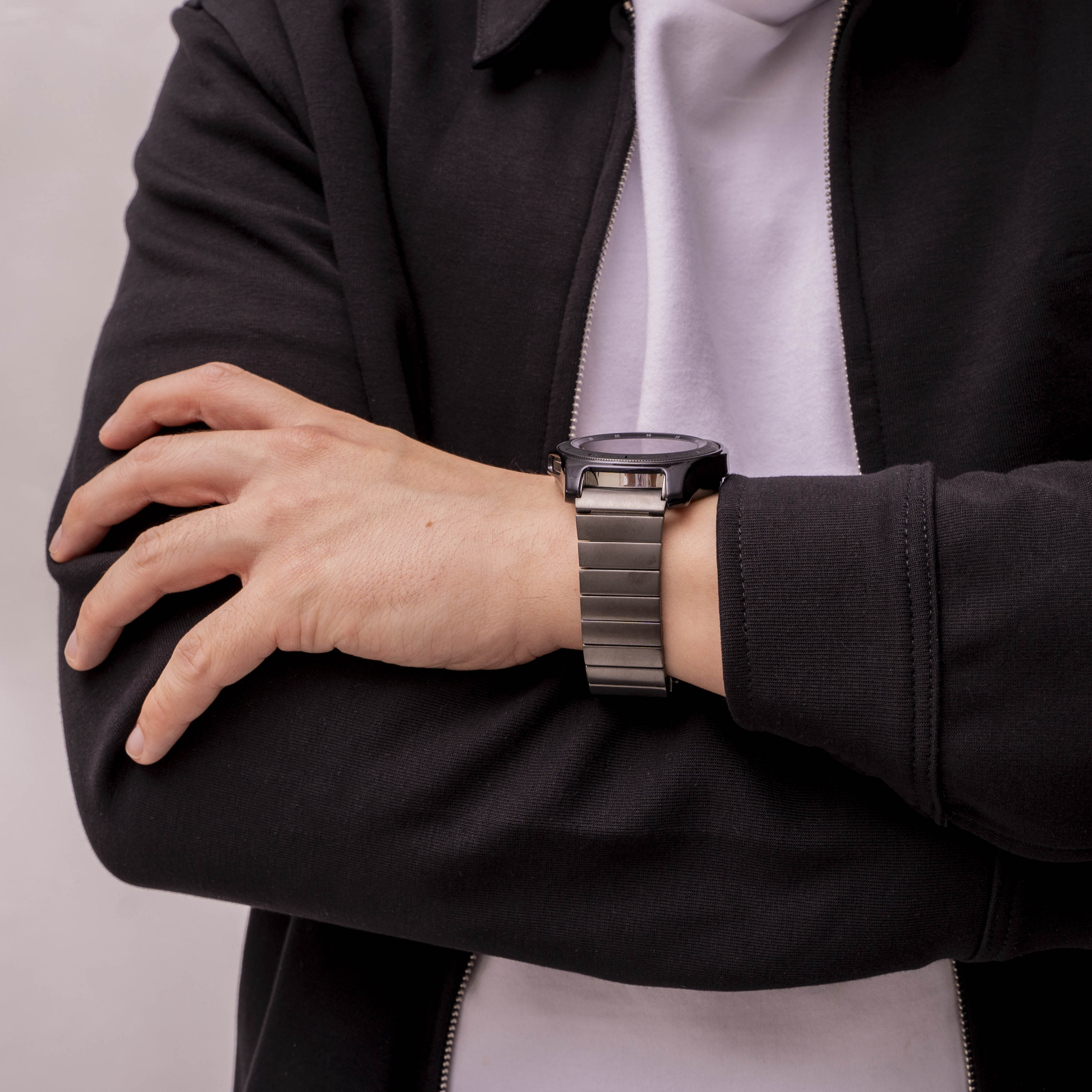 Samsung Galaxy Watch 46mm Luxus-Titanarmband (Graphit)