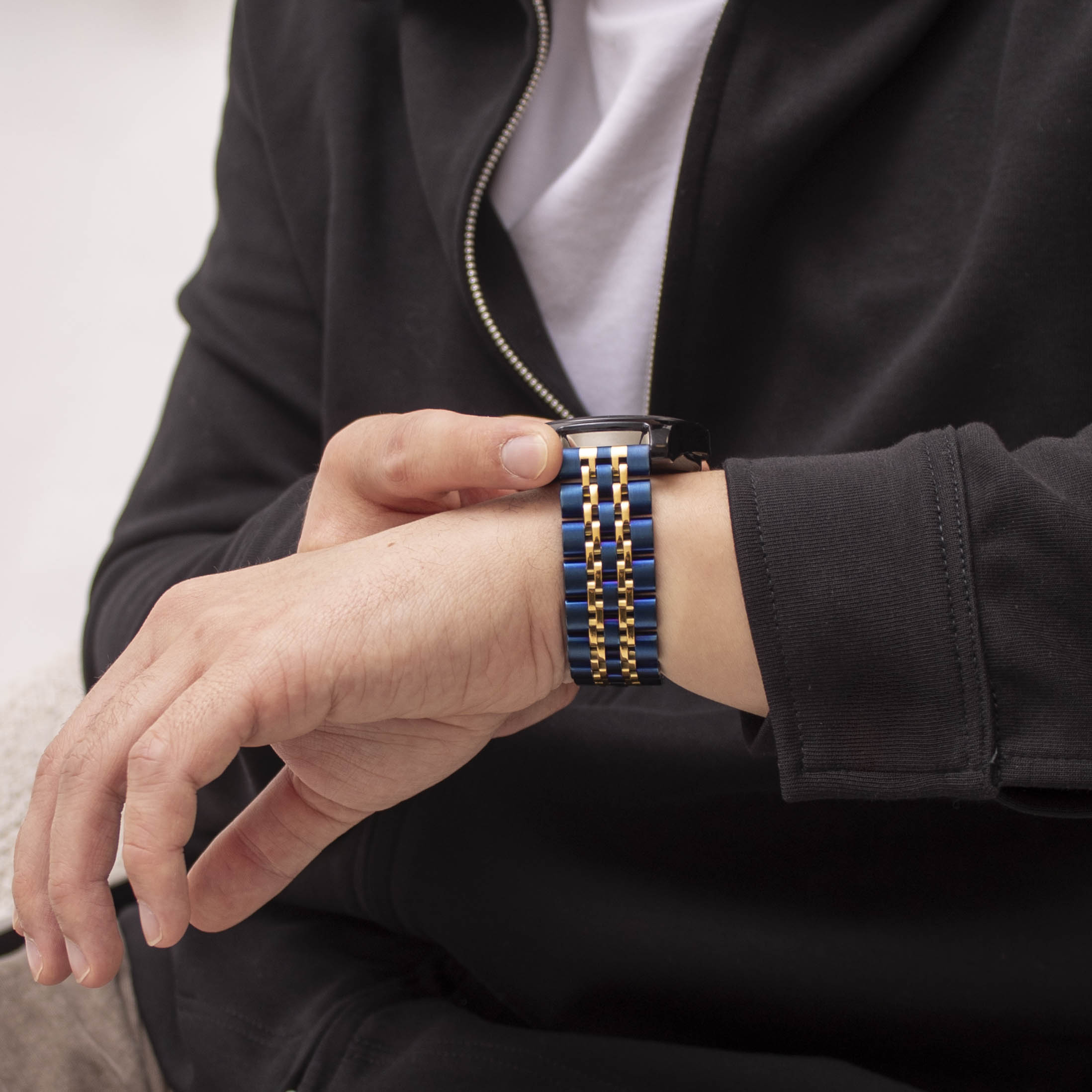 Xiaomi Watch S1 Duo Gliederarmband (Blau/Gold)