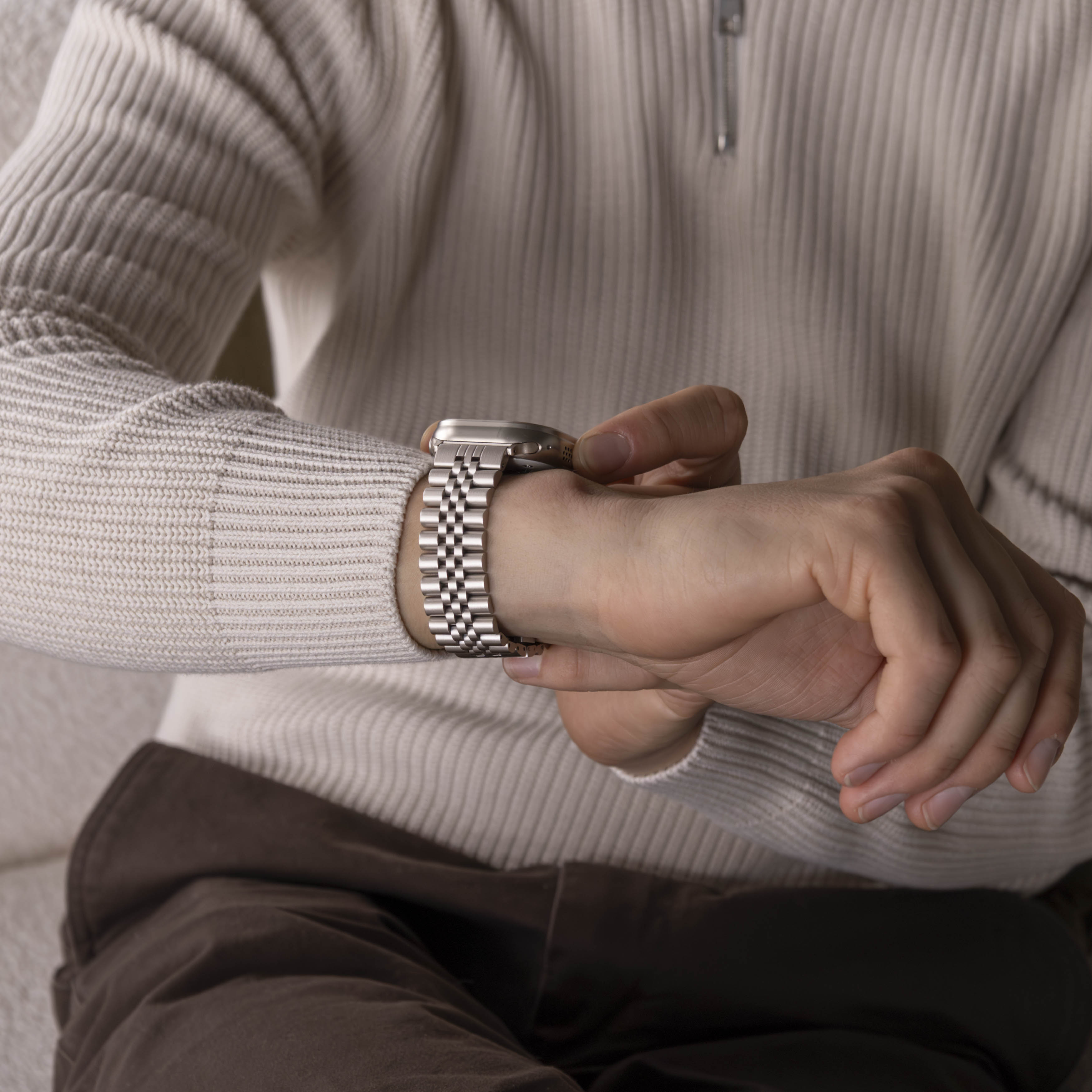 Apple Watch Steel Strap Jubilee (Starlight)