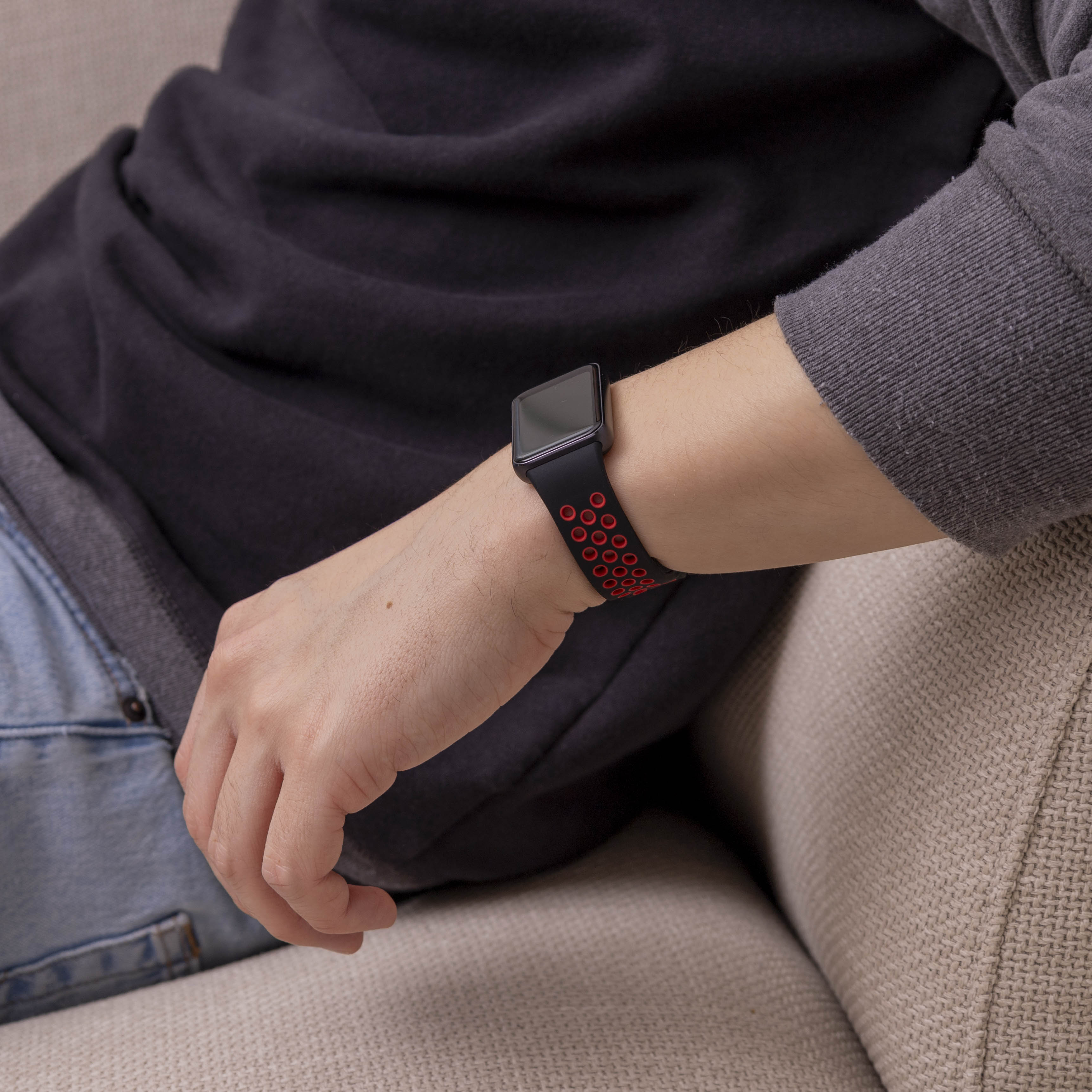 Samsung Galaxy Fit 3 Sportarmband (Schwarz/Rot)