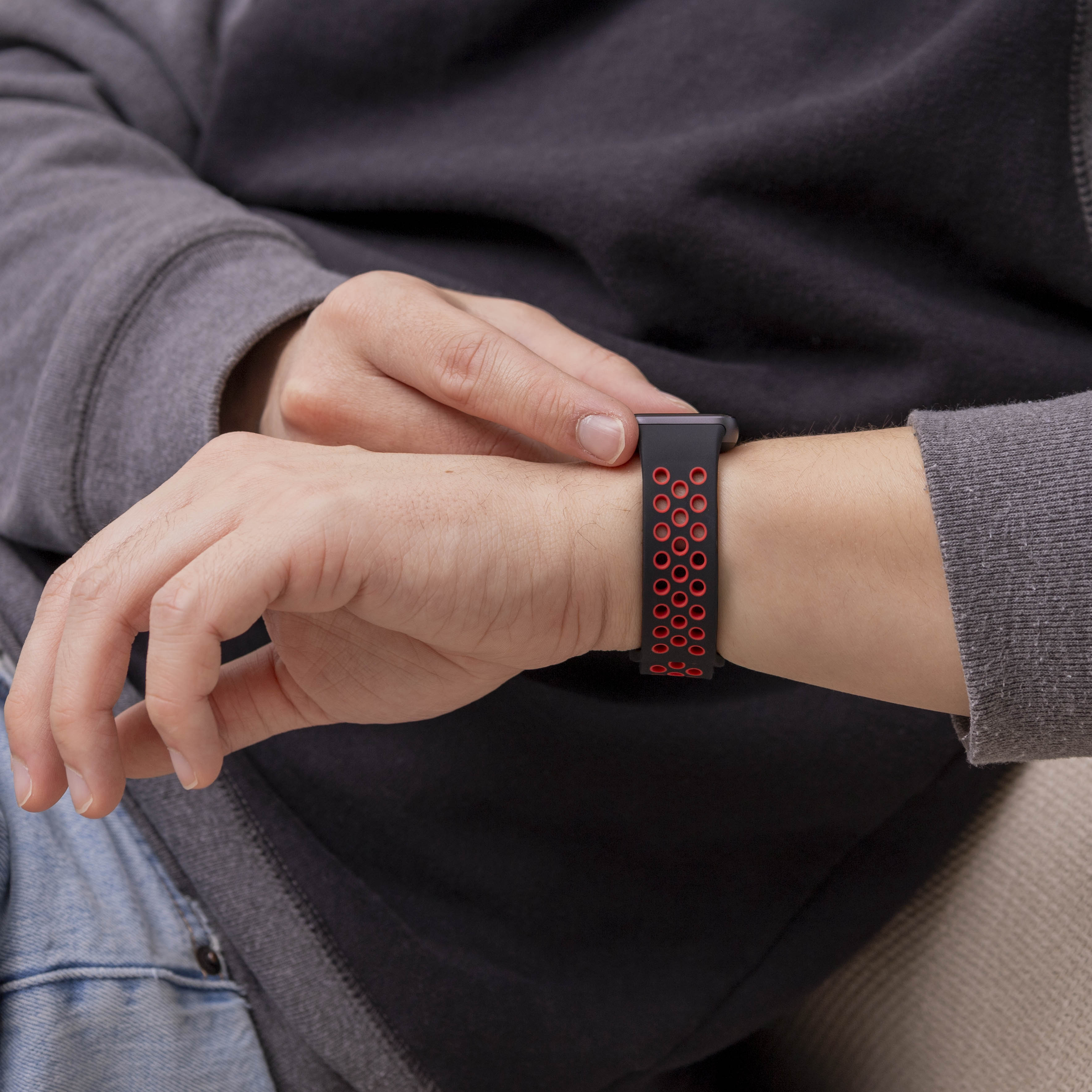 Samsung Galaxy Fit 3 Sportarmband (Schwarz/Rot)