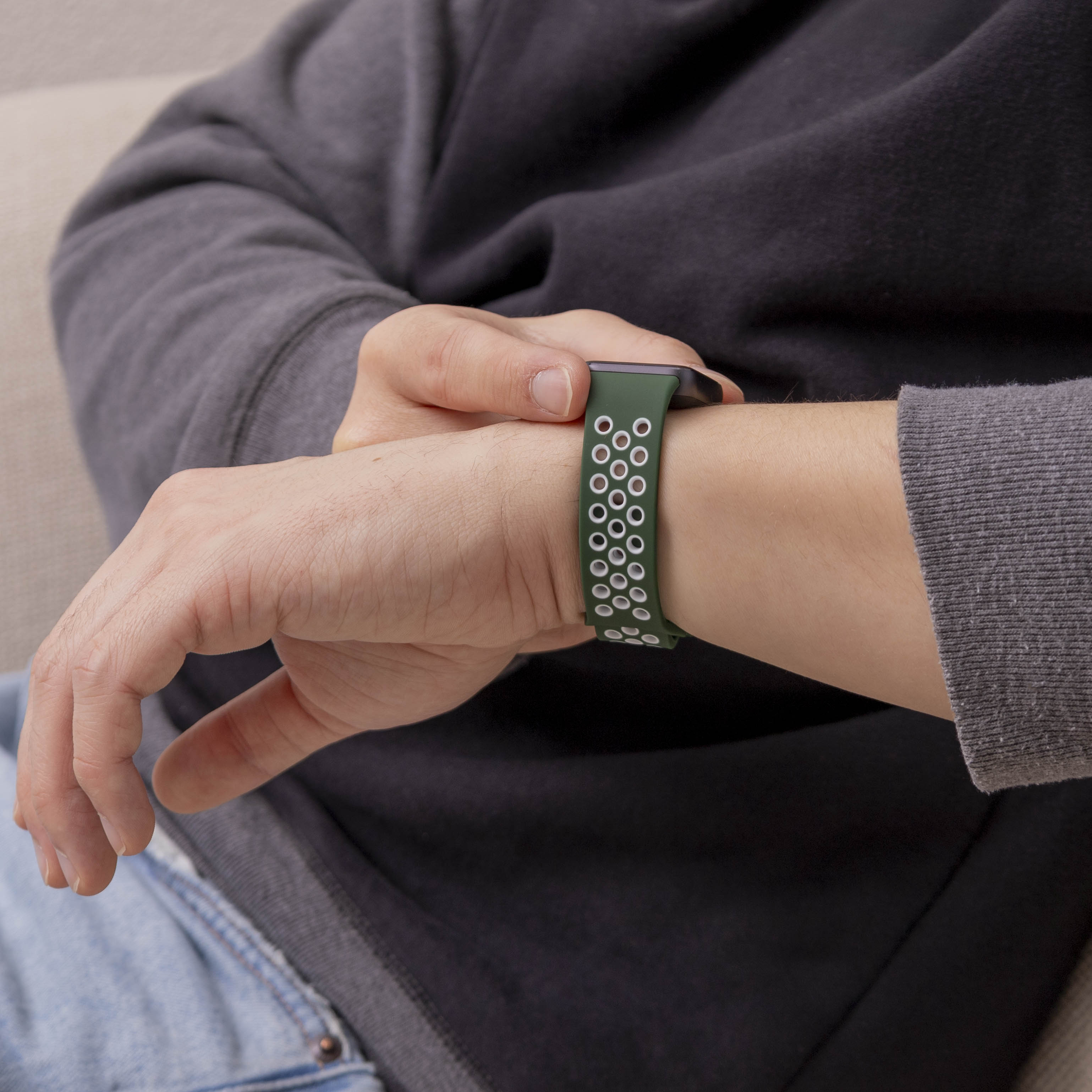 Samsung Galaxy Fit 3 Sportarmband (Grün/Weiß)