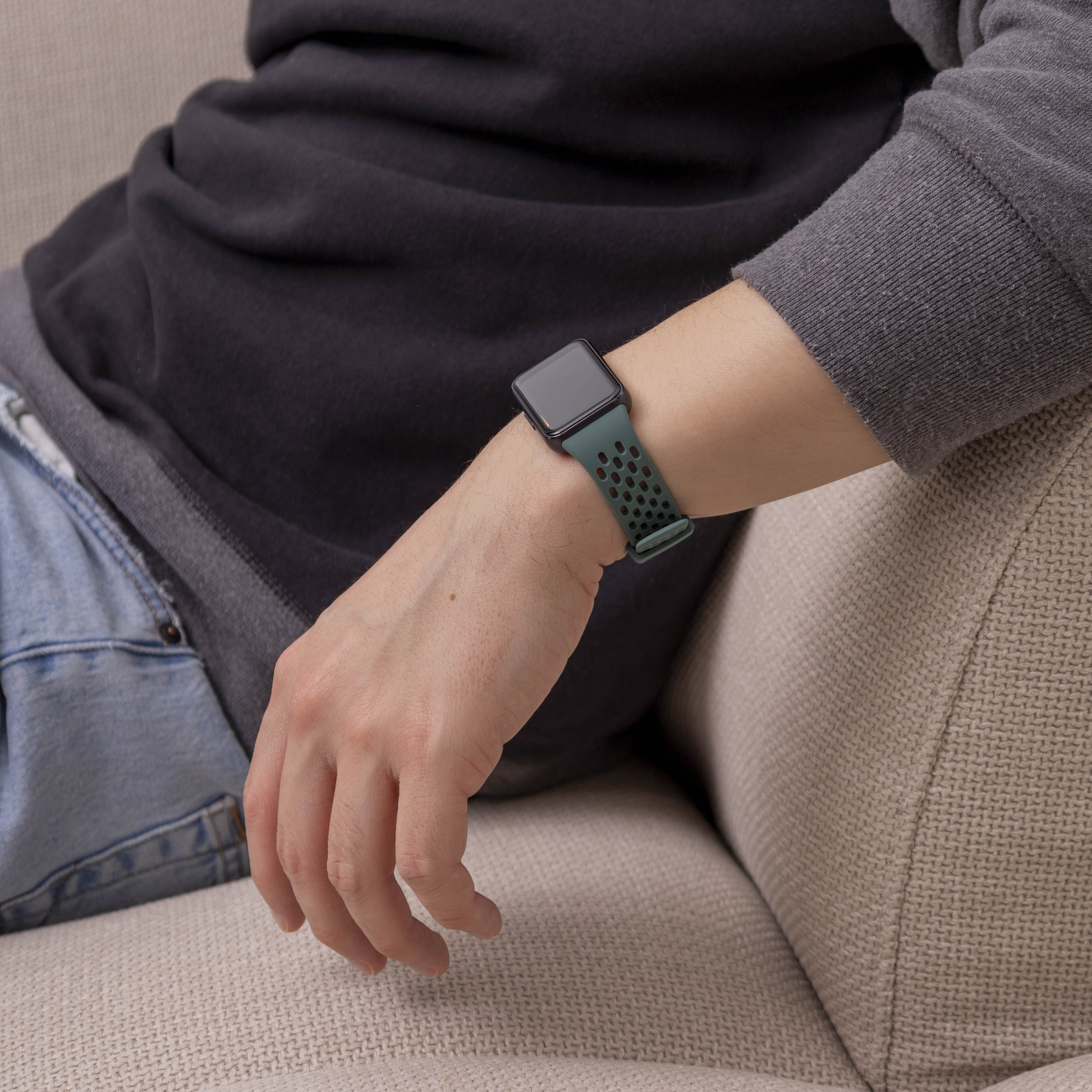 Samsung Galaxy Fit 3 Silikonarmband mit Löchern (Grün)