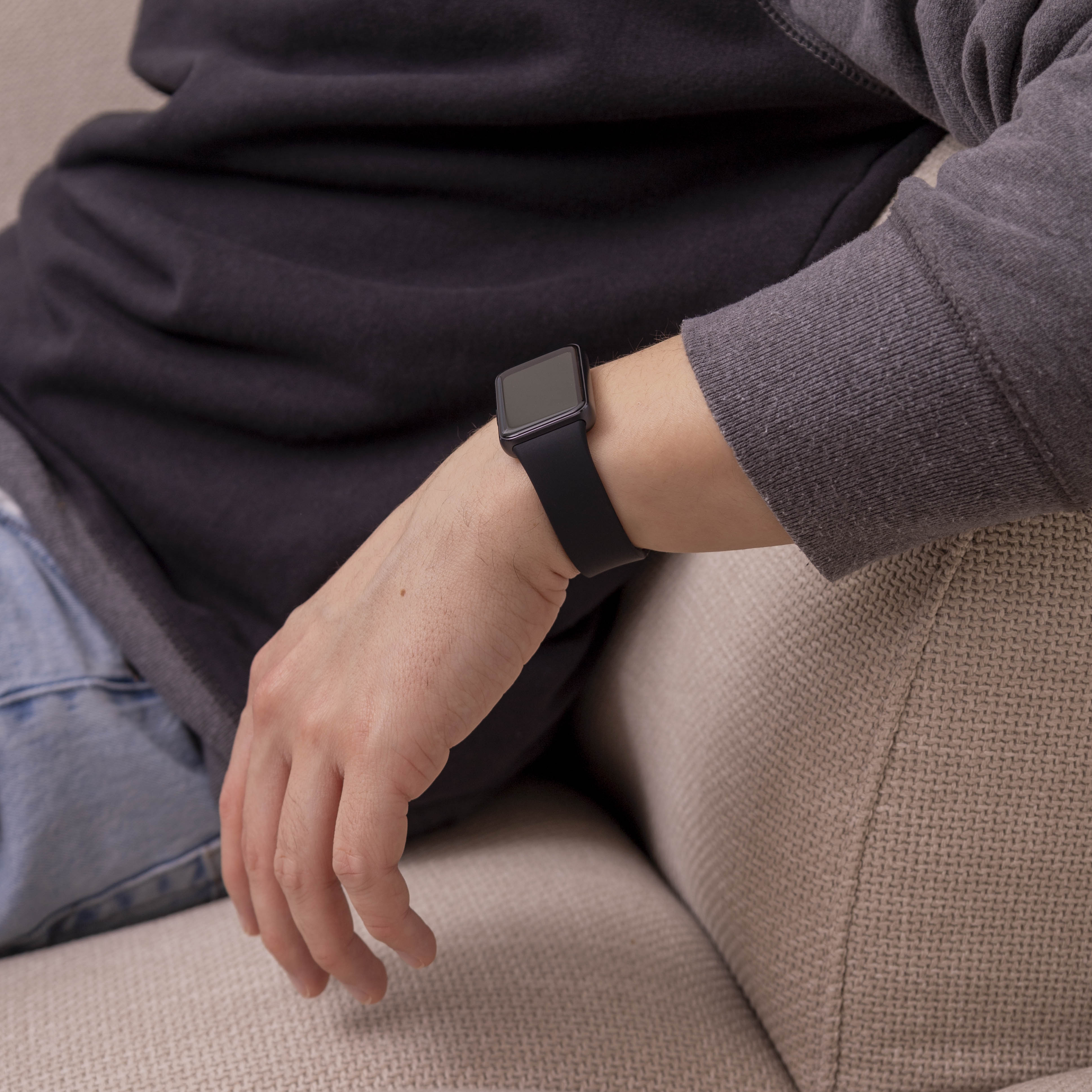 Samsung Galaxy Fit 3 Silikonarmband (Schwarz)