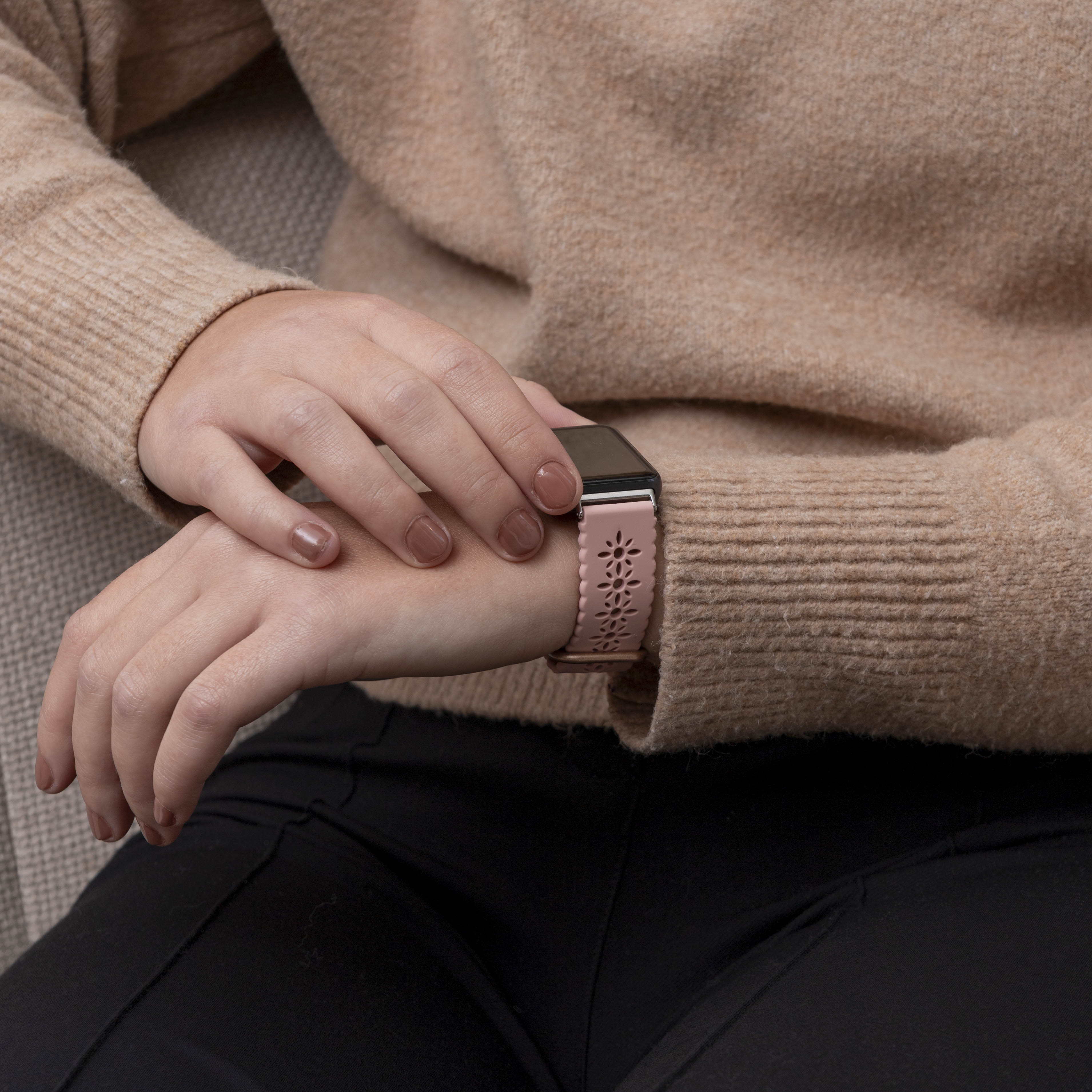 Samsung Galaxy Fit 3 gemustertes Silikonarmband (Rosa)