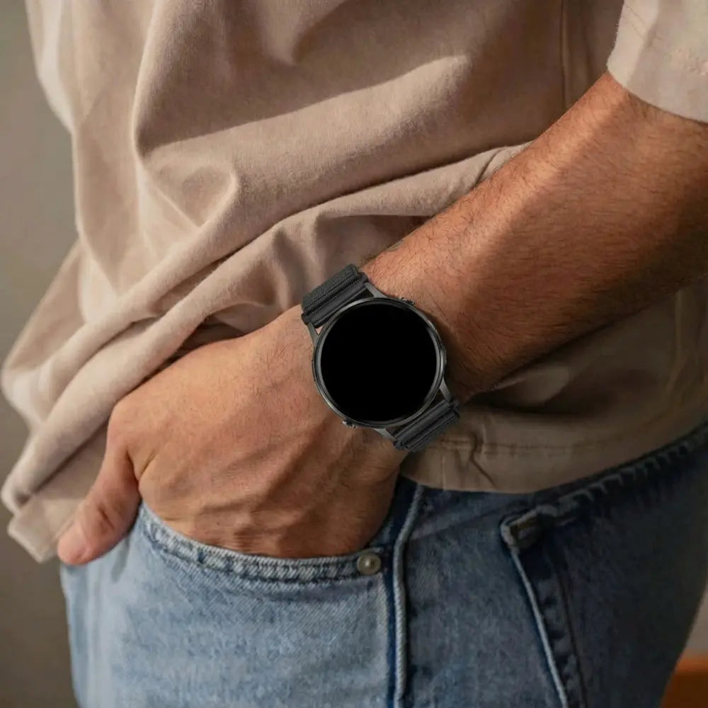 Bandz Garmin Venu 2s Nylon Strap 'Wave' (Black)