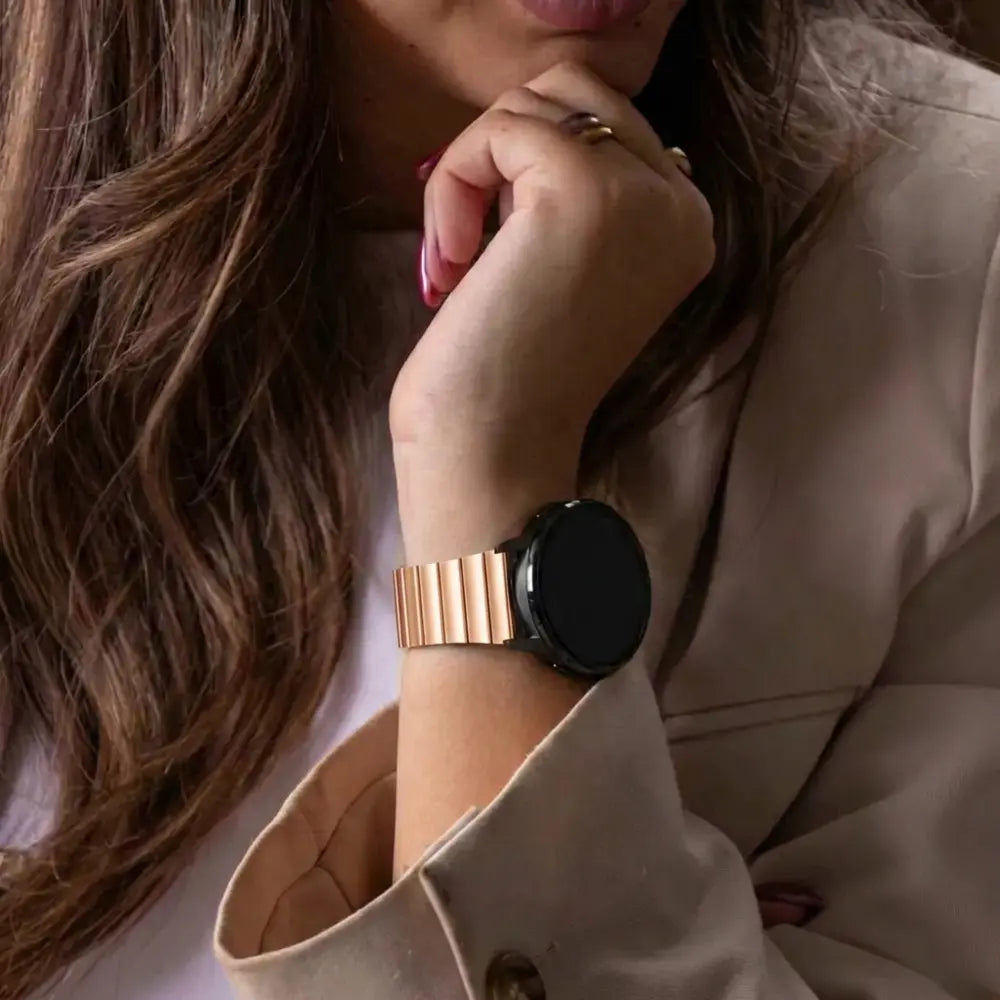 Bandz Garmin Bounce 2 Steel Strap 'One Bead' (Rose Gold)